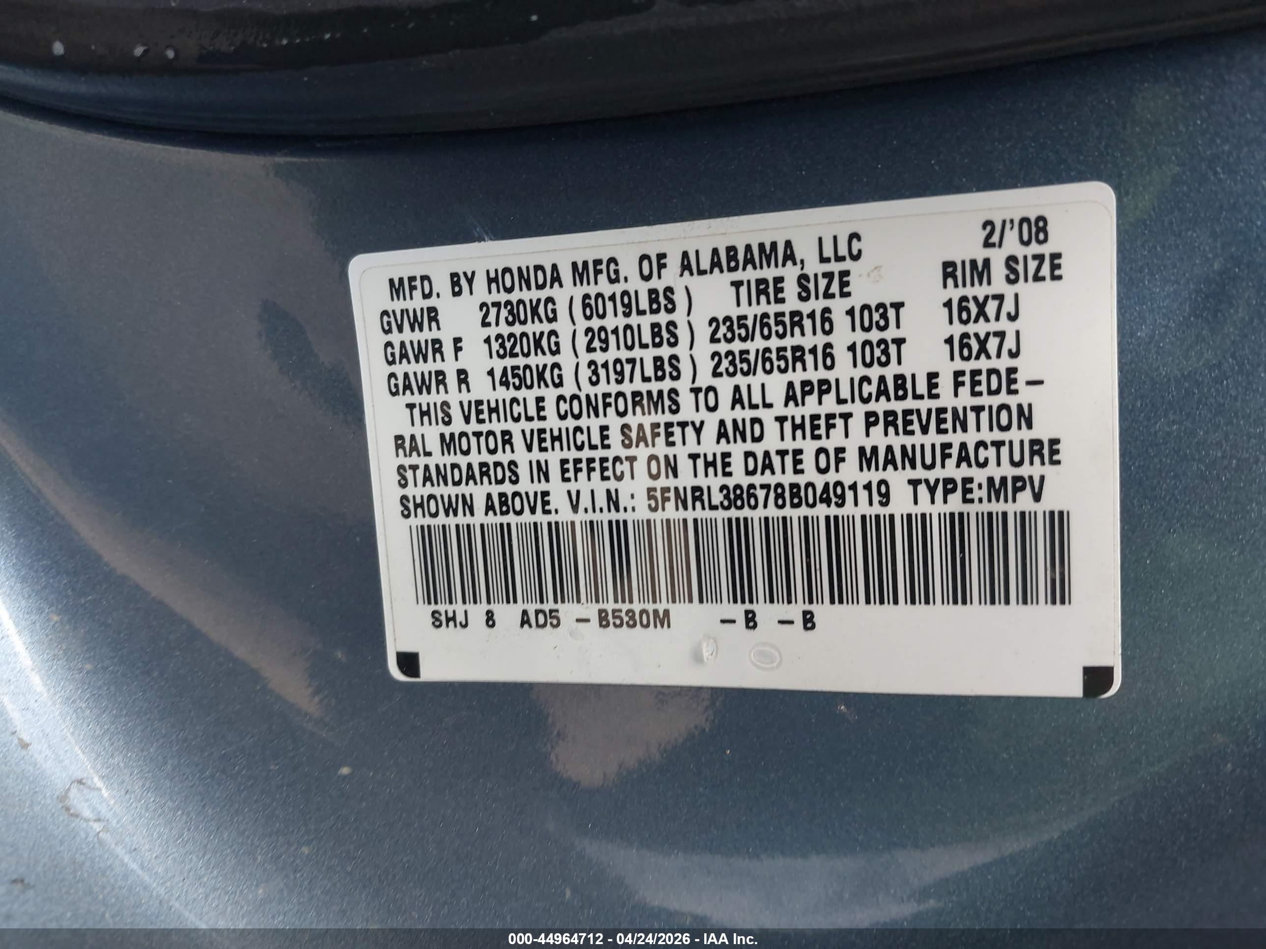 HONDA ODYSSEY image 9