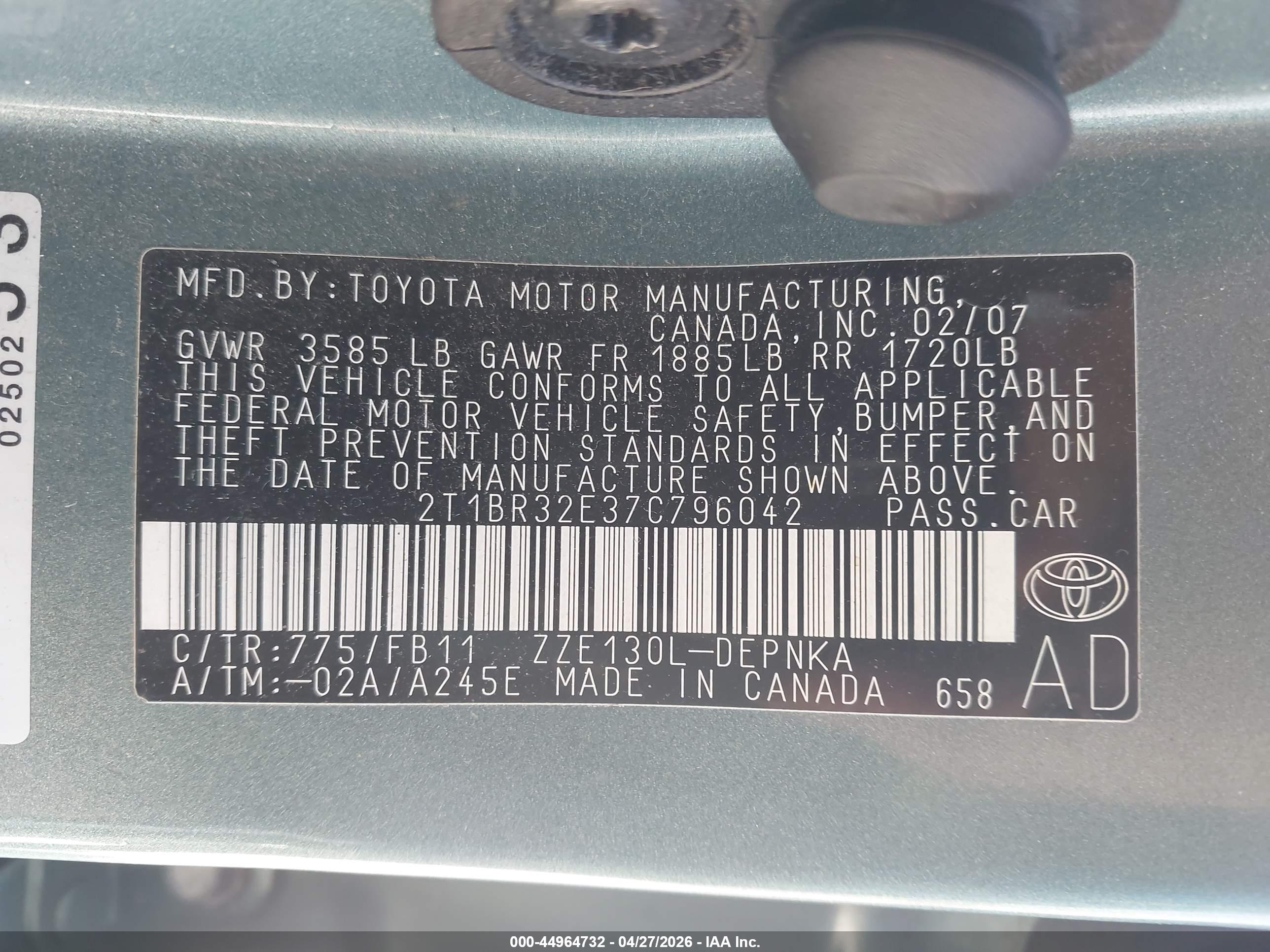 TOYOTA COROLLA image 9