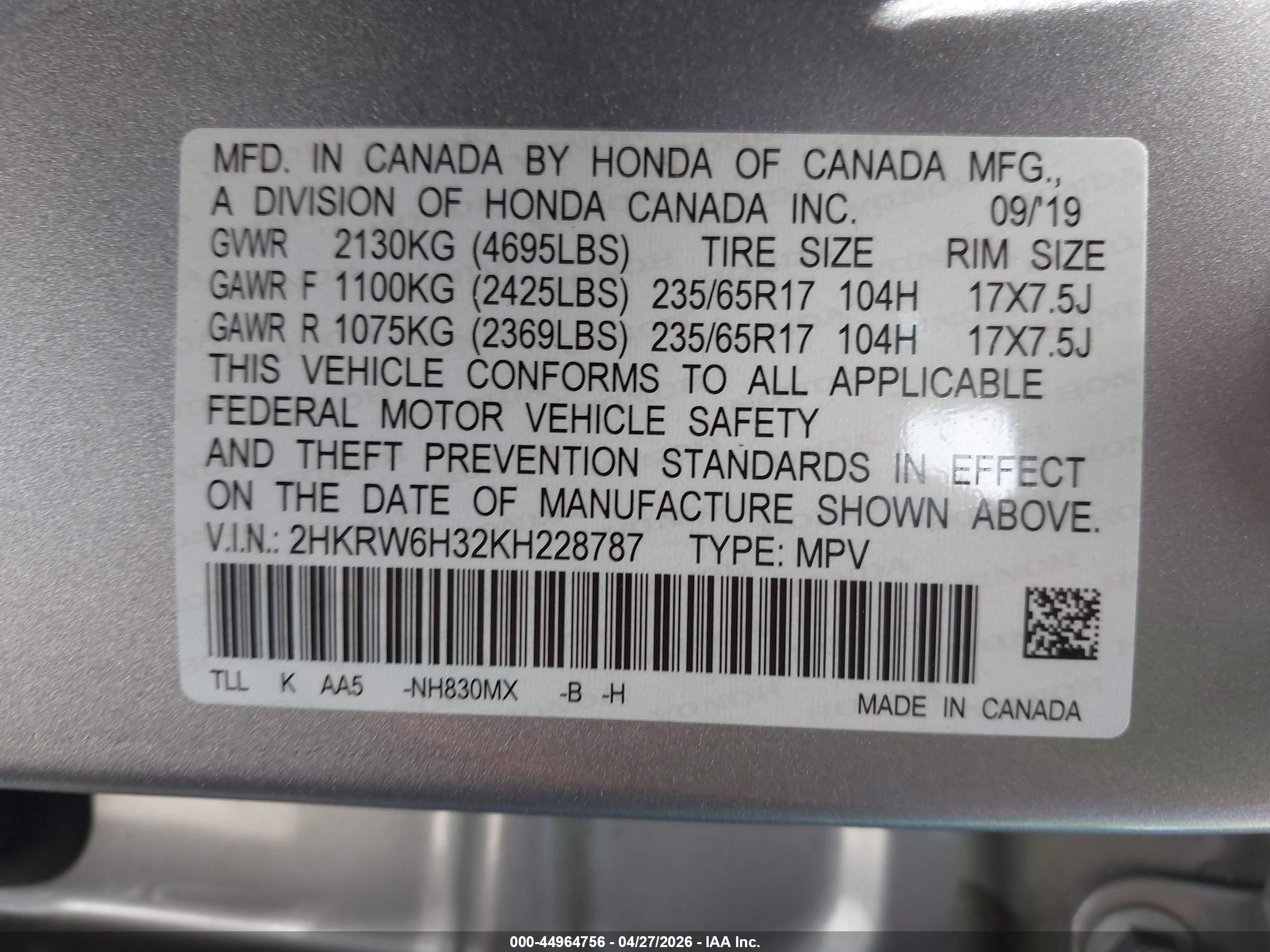HONDA CR-V image 9