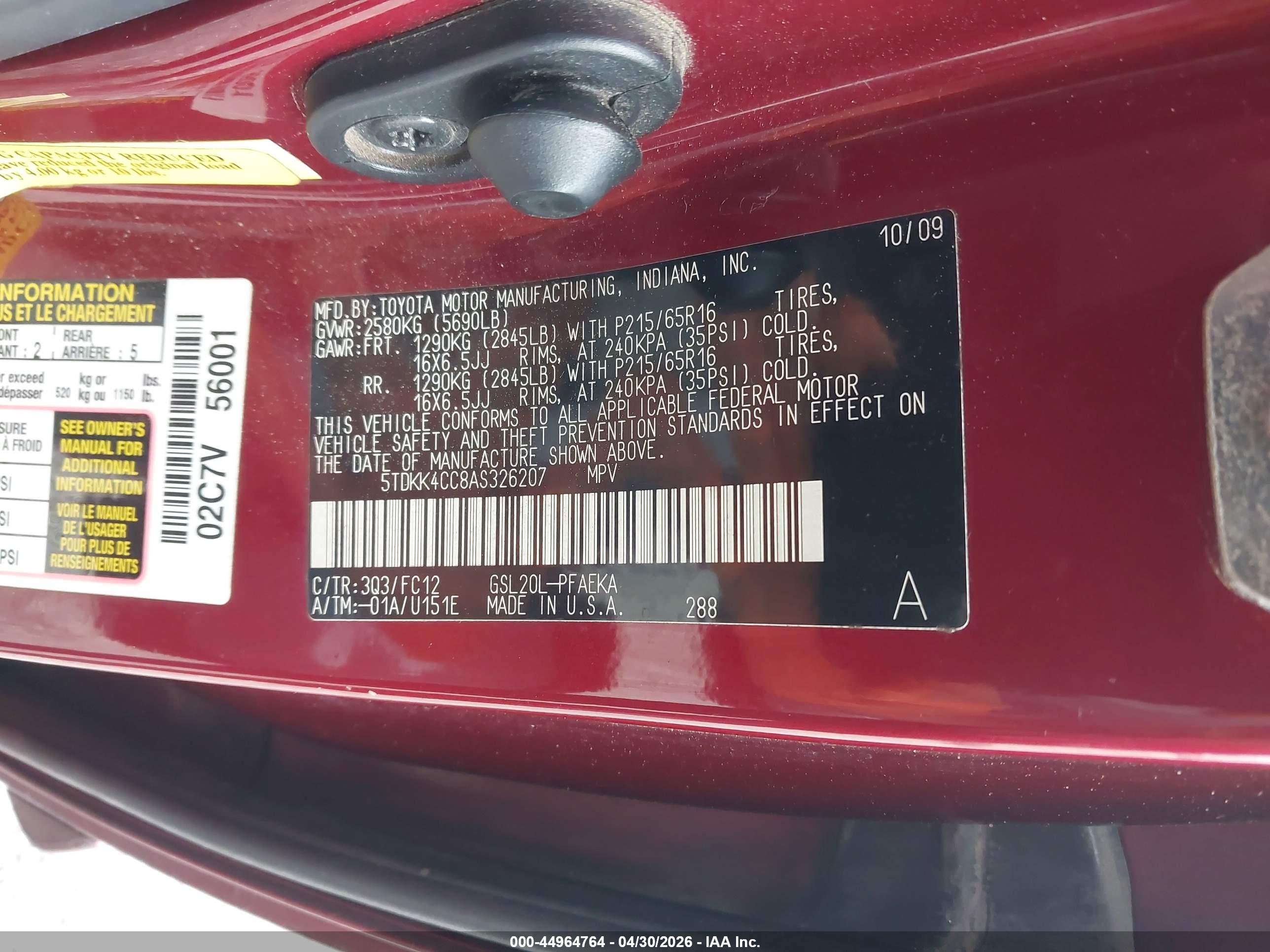 TOYOTA SIENNA image 9