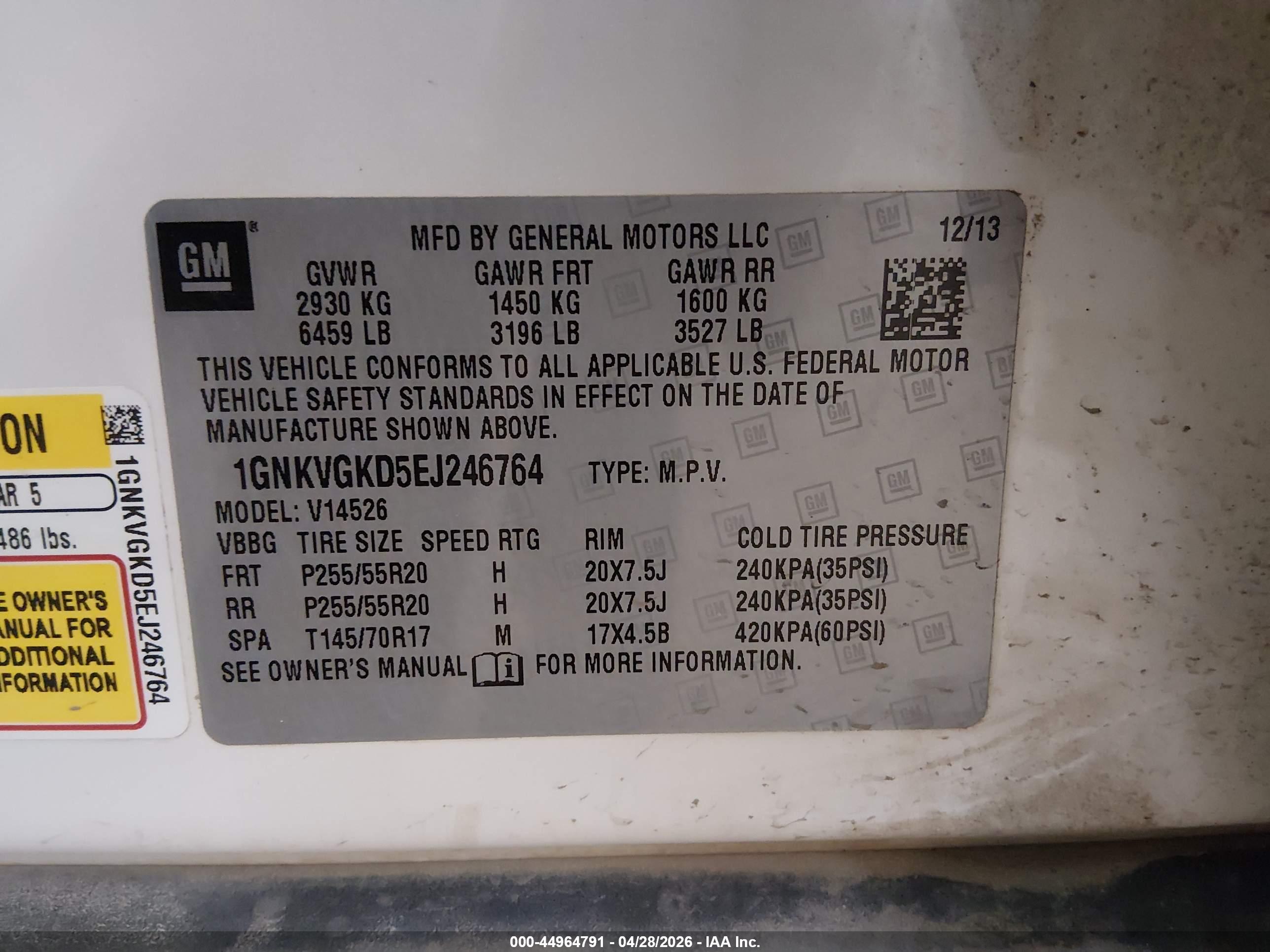 CHEVROLET TRAVERSE image 9