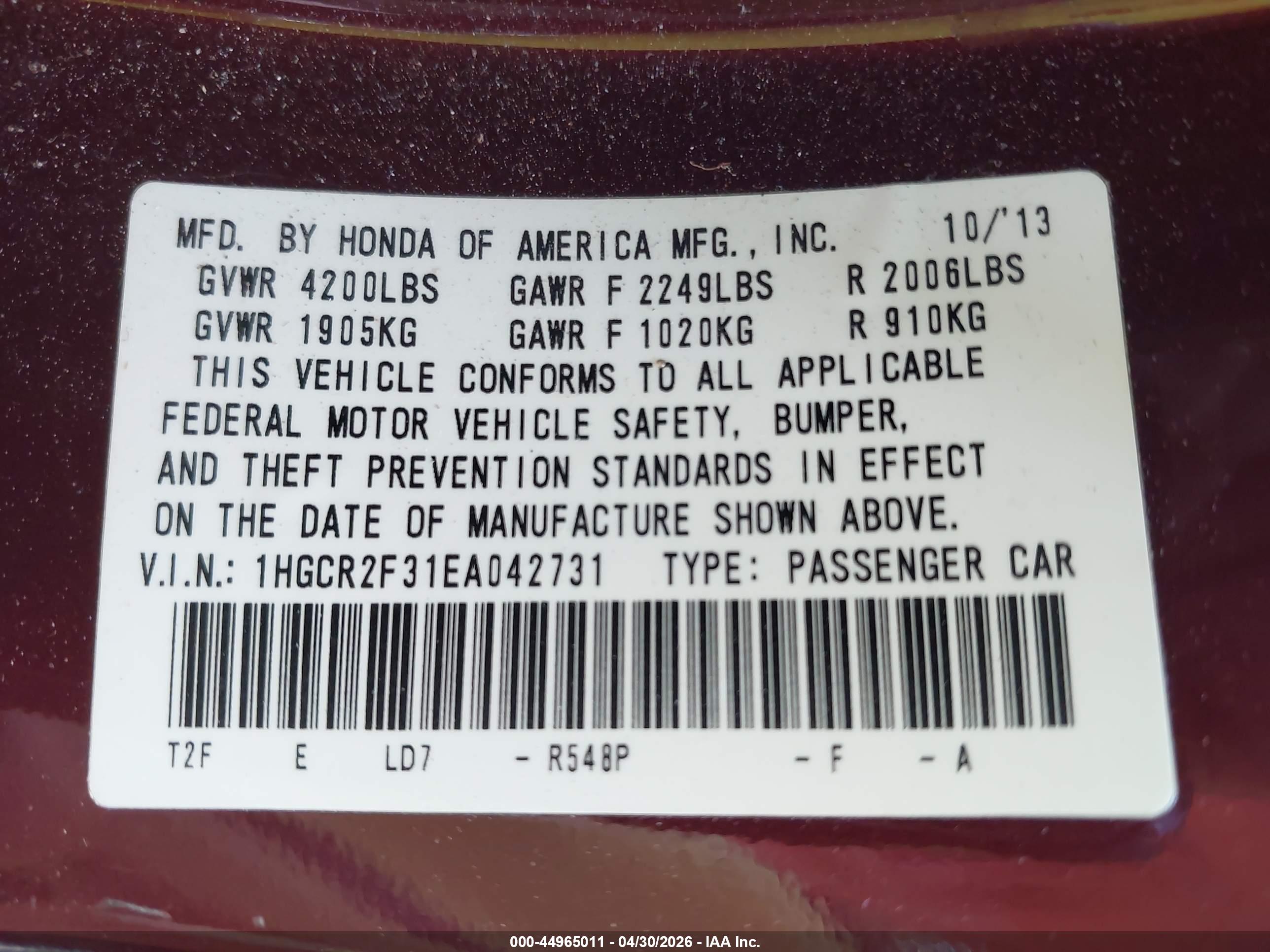HONDA ACCORD image 9