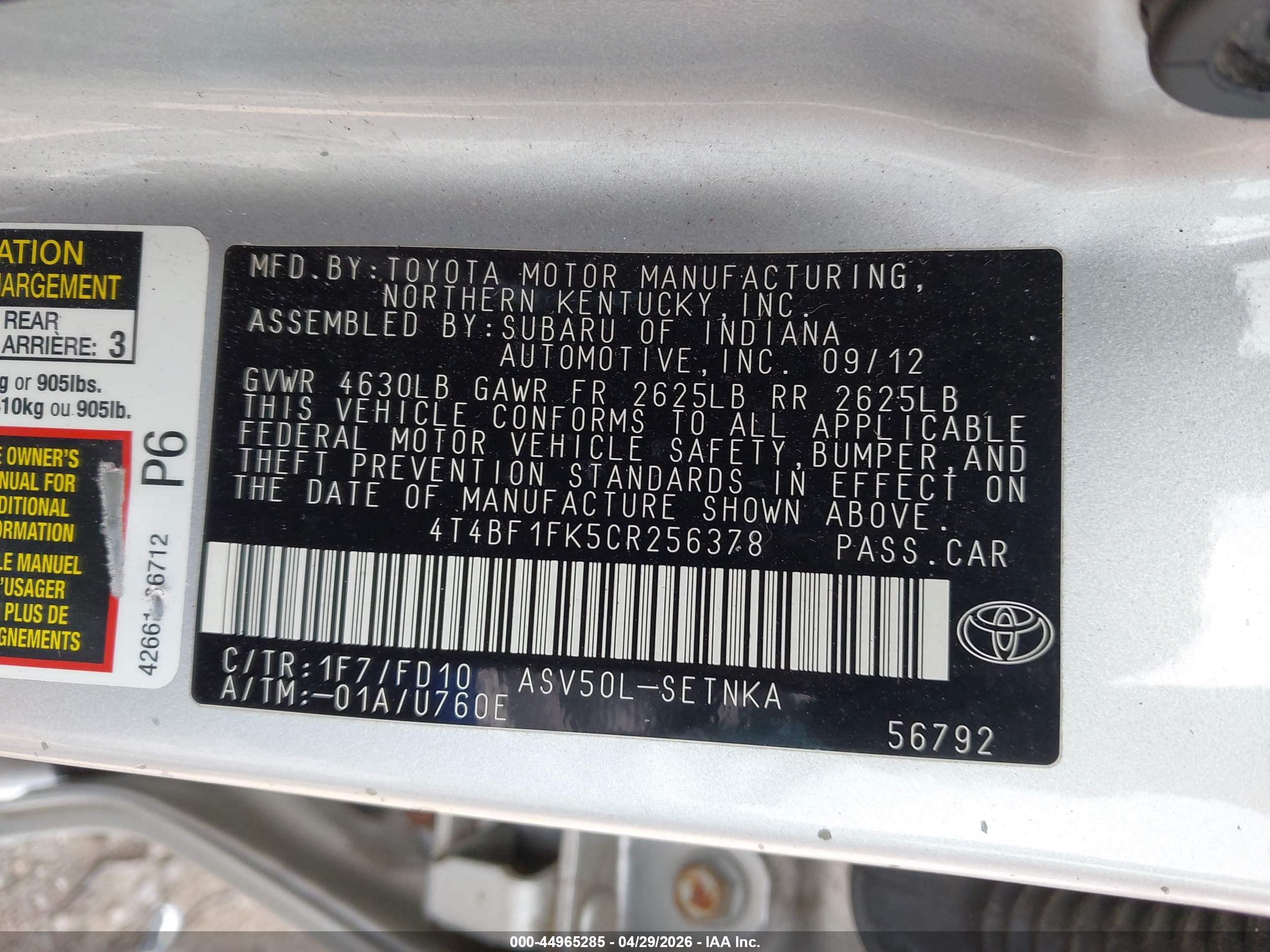 TOYOTA CAMRY image 9