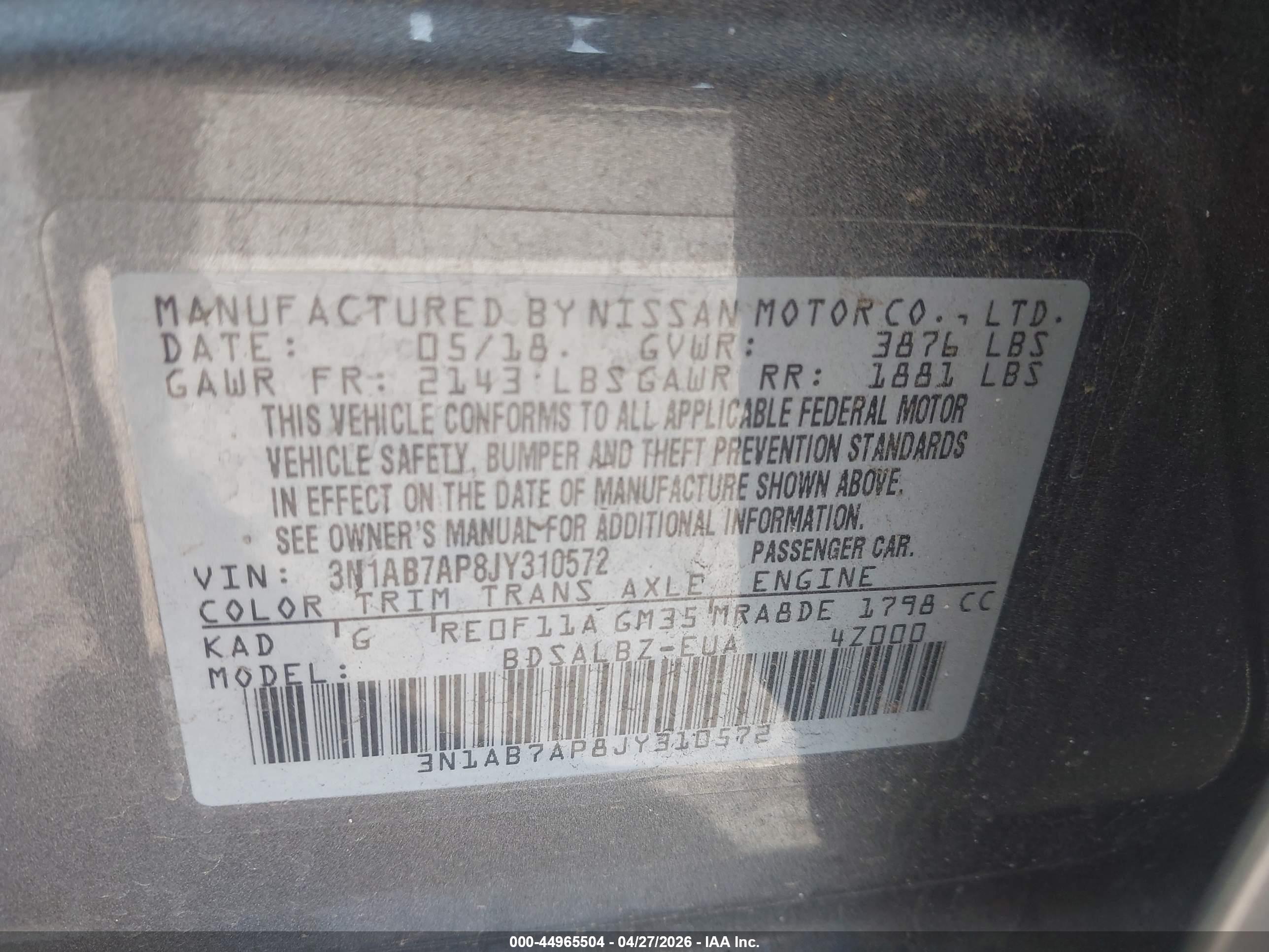 NISSAN SENTRA image 9