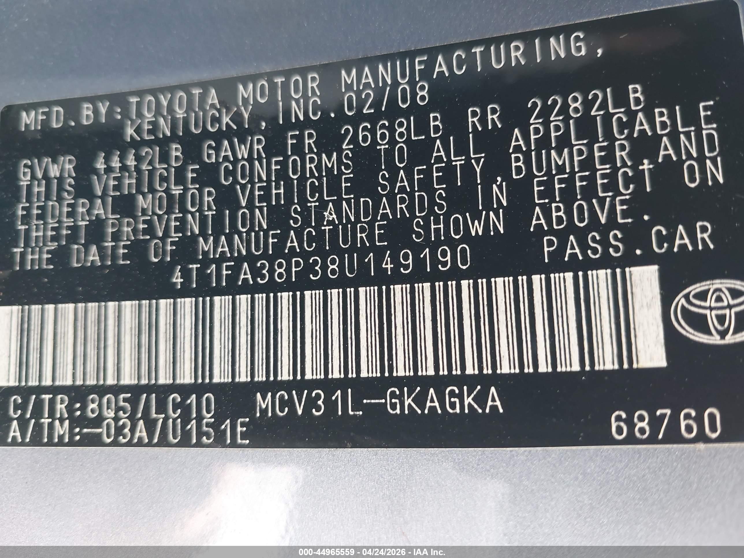 TOYOTA CAMRY image 9