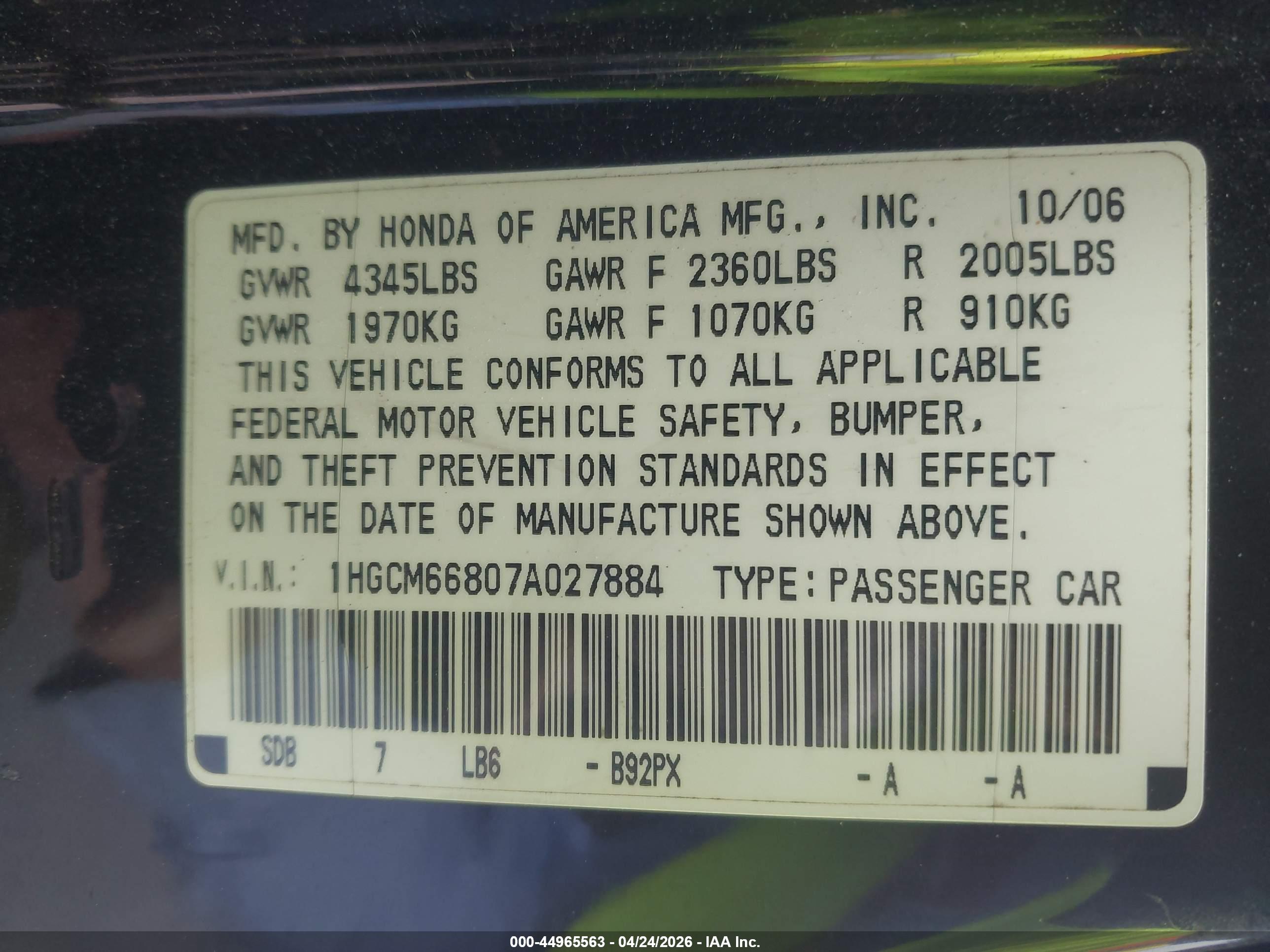 HONDA ACCORD image 9