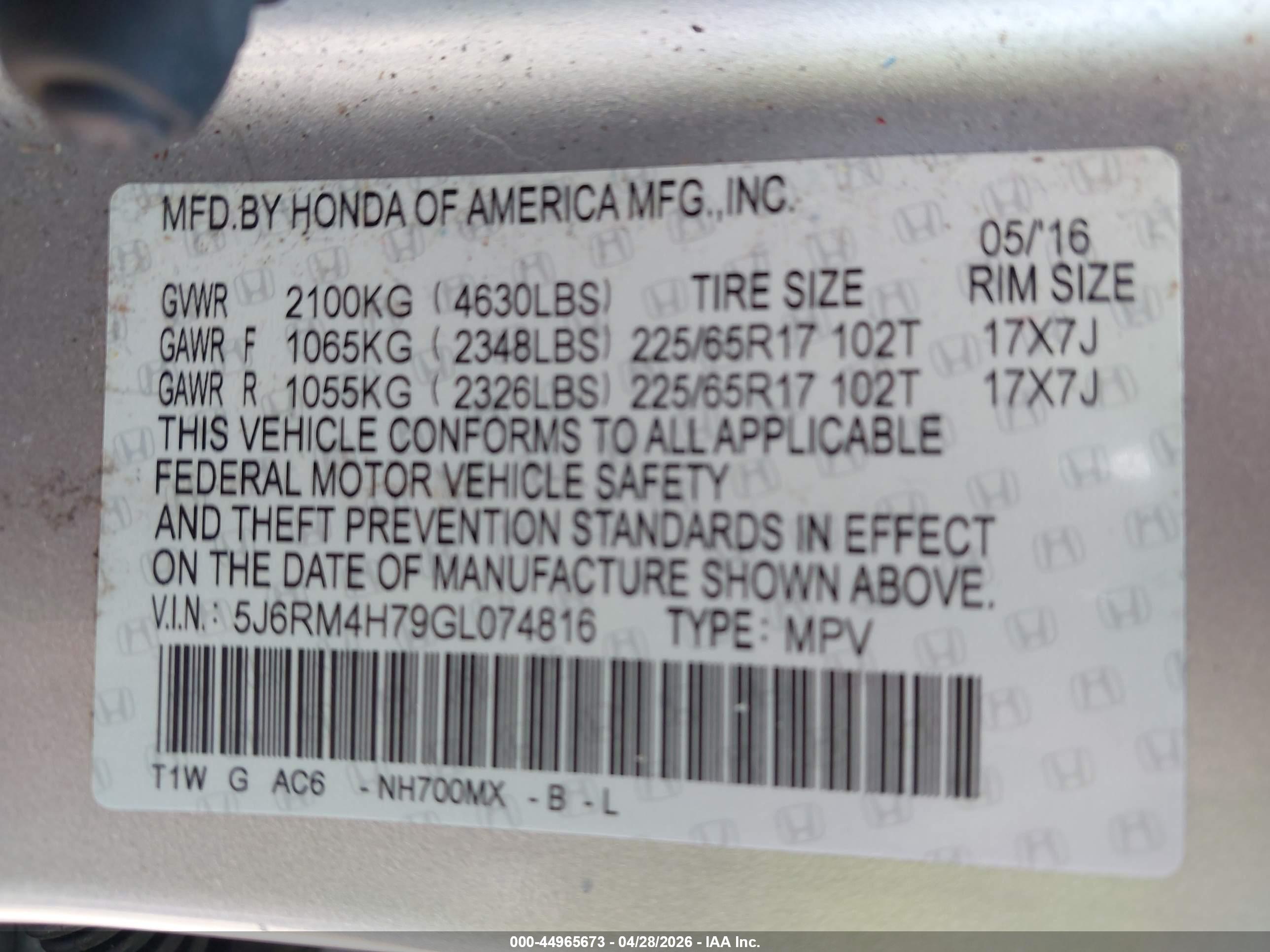 HONDA CR-V image 9