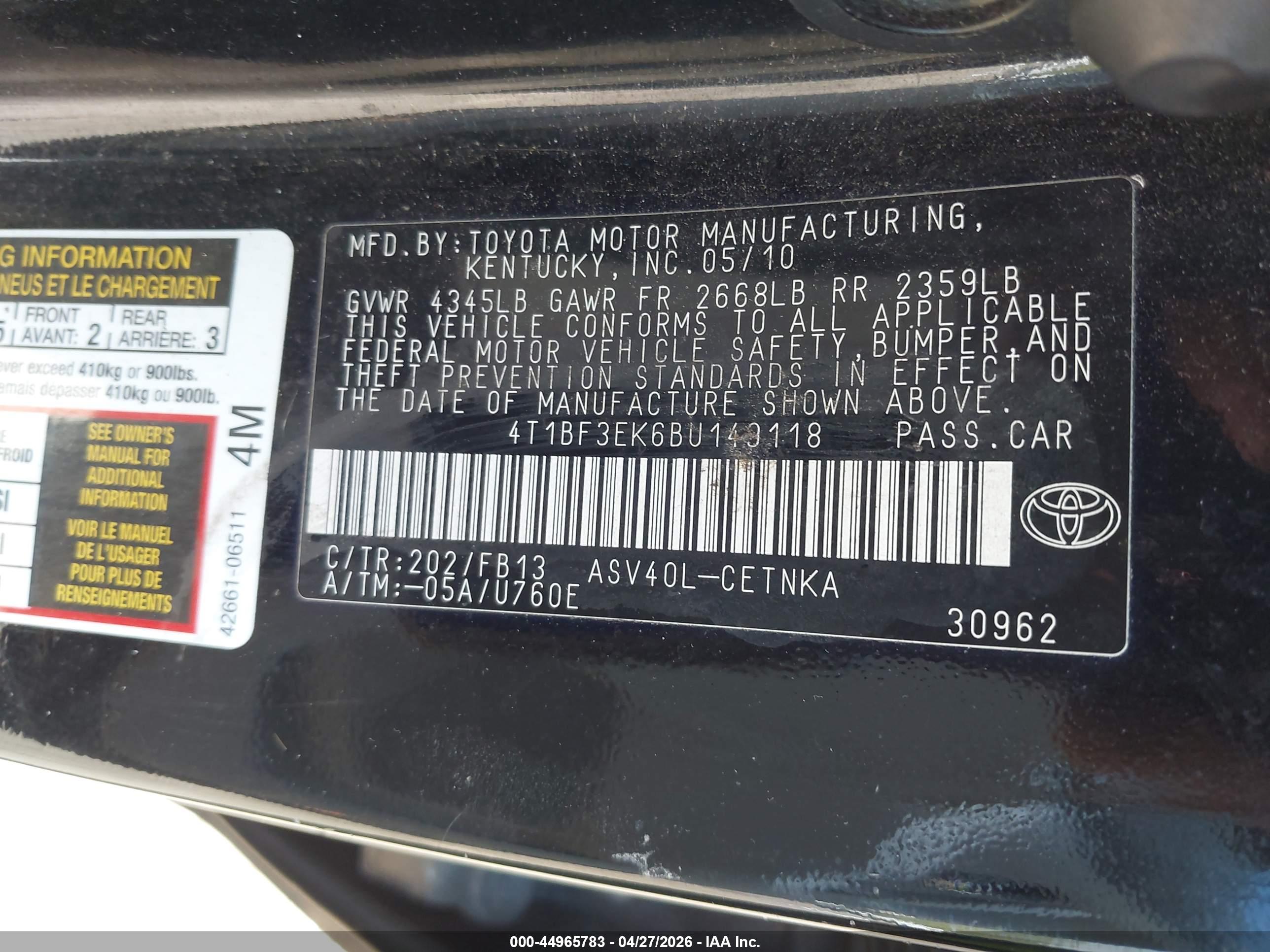 TOYOTA CAMRY image 9