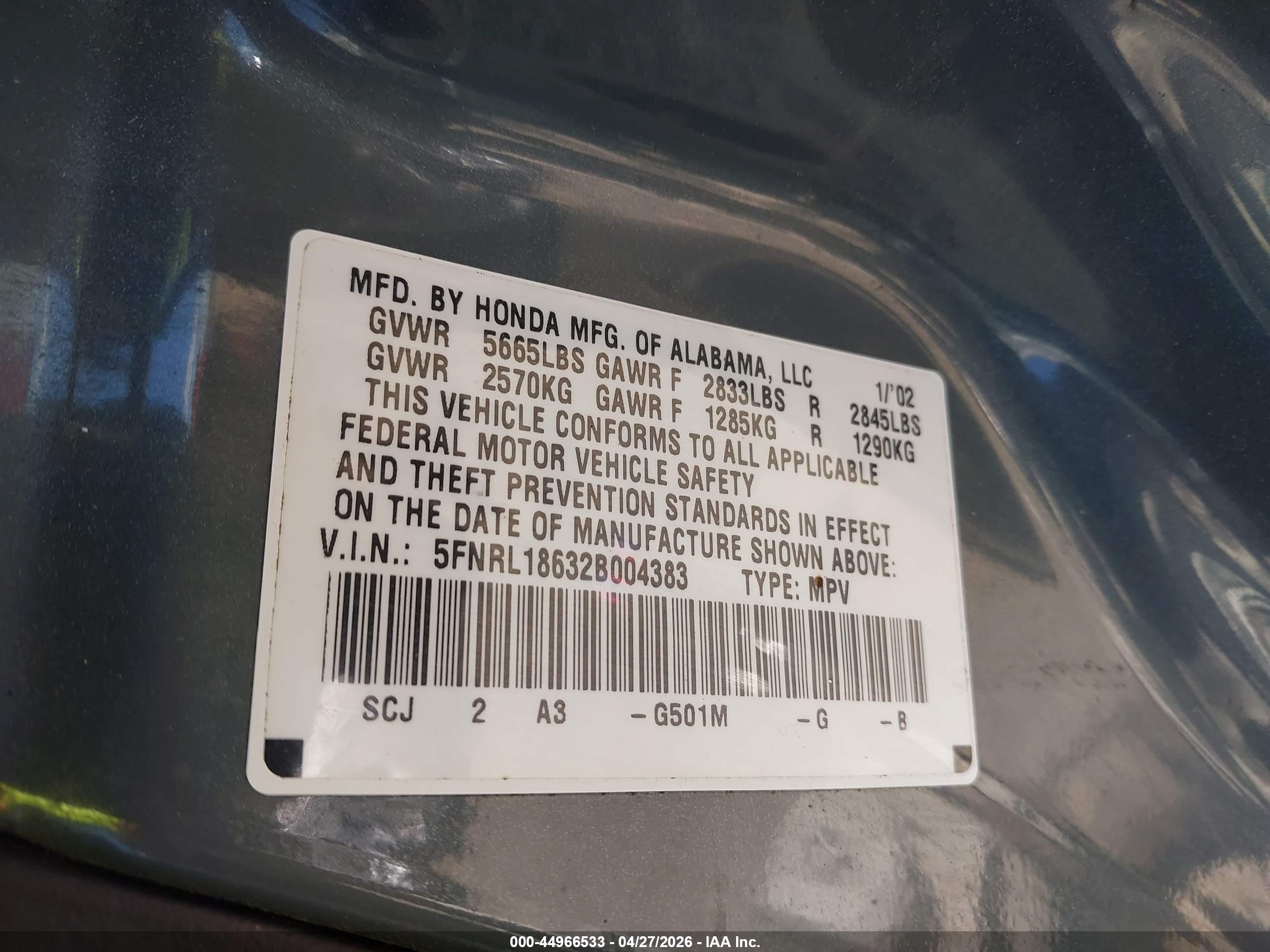 HONDA ODYSSEY image 9