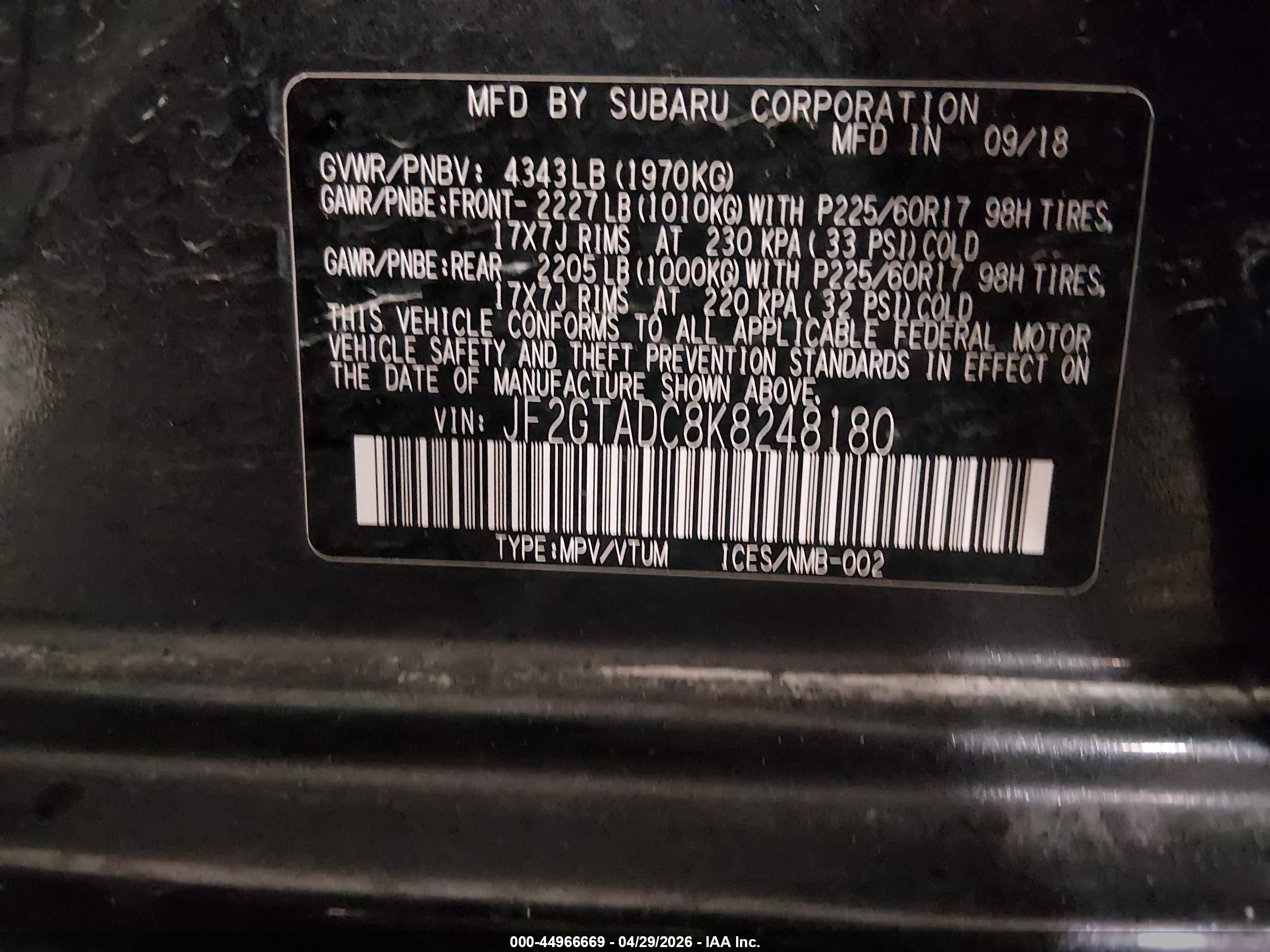SUBARU CROSSTREK image 9