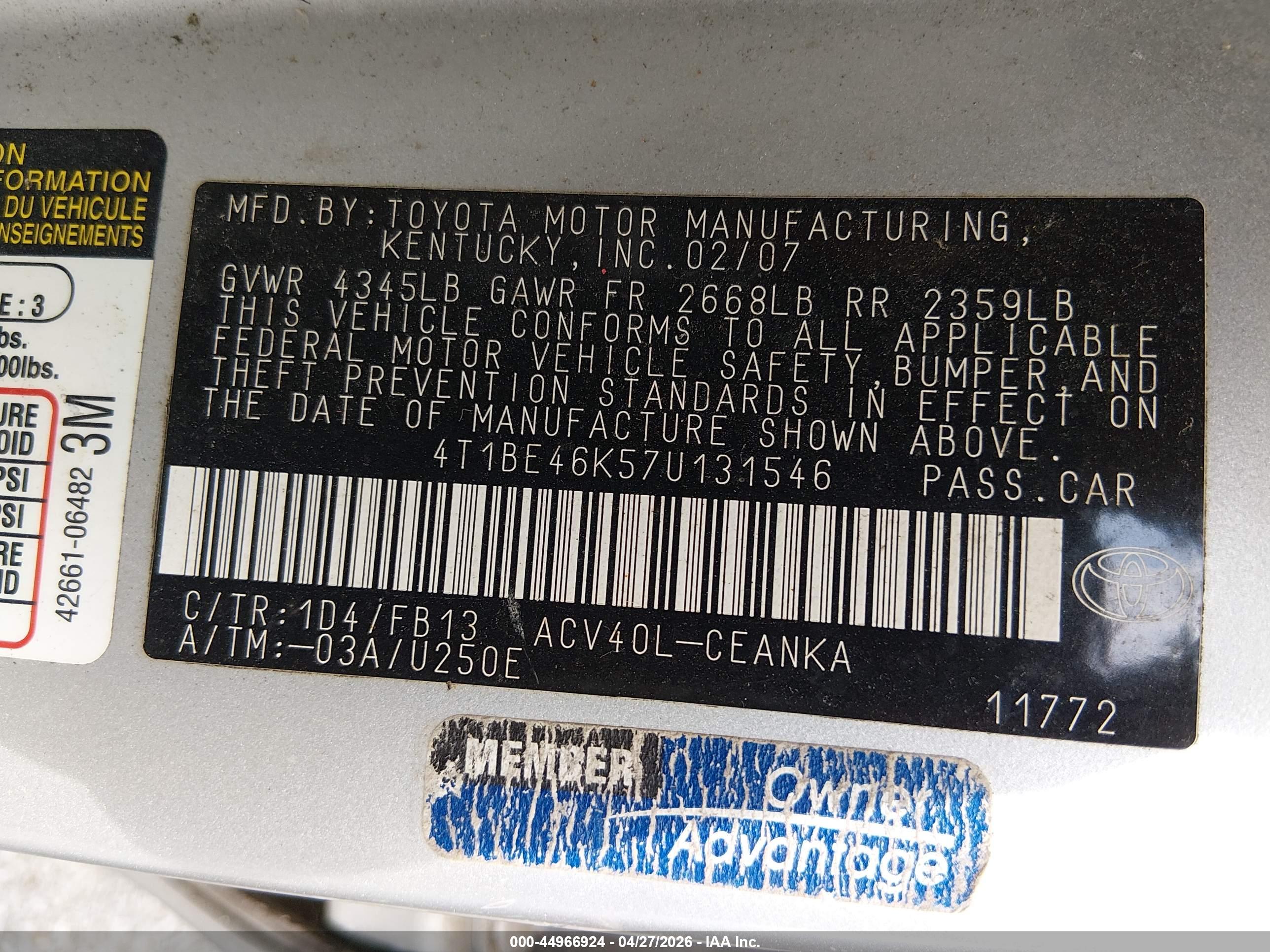 TOYOTA CAMRY image 9