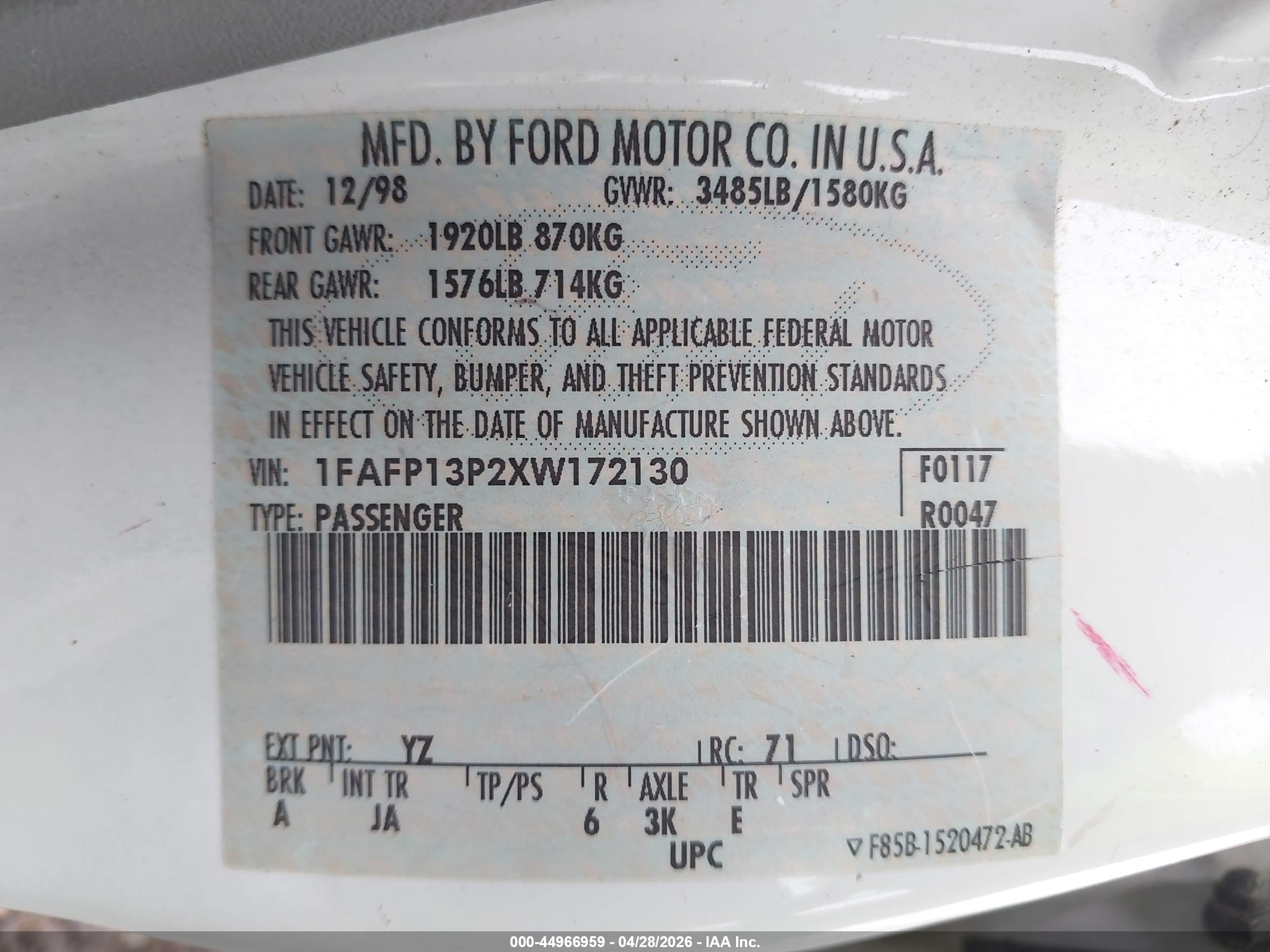 FORD ESCORT image 9
