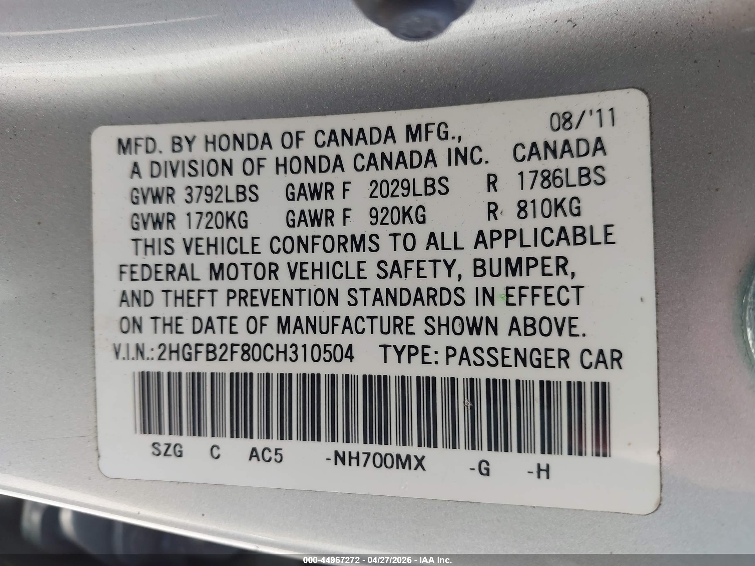 HONDA CIVIC image 9