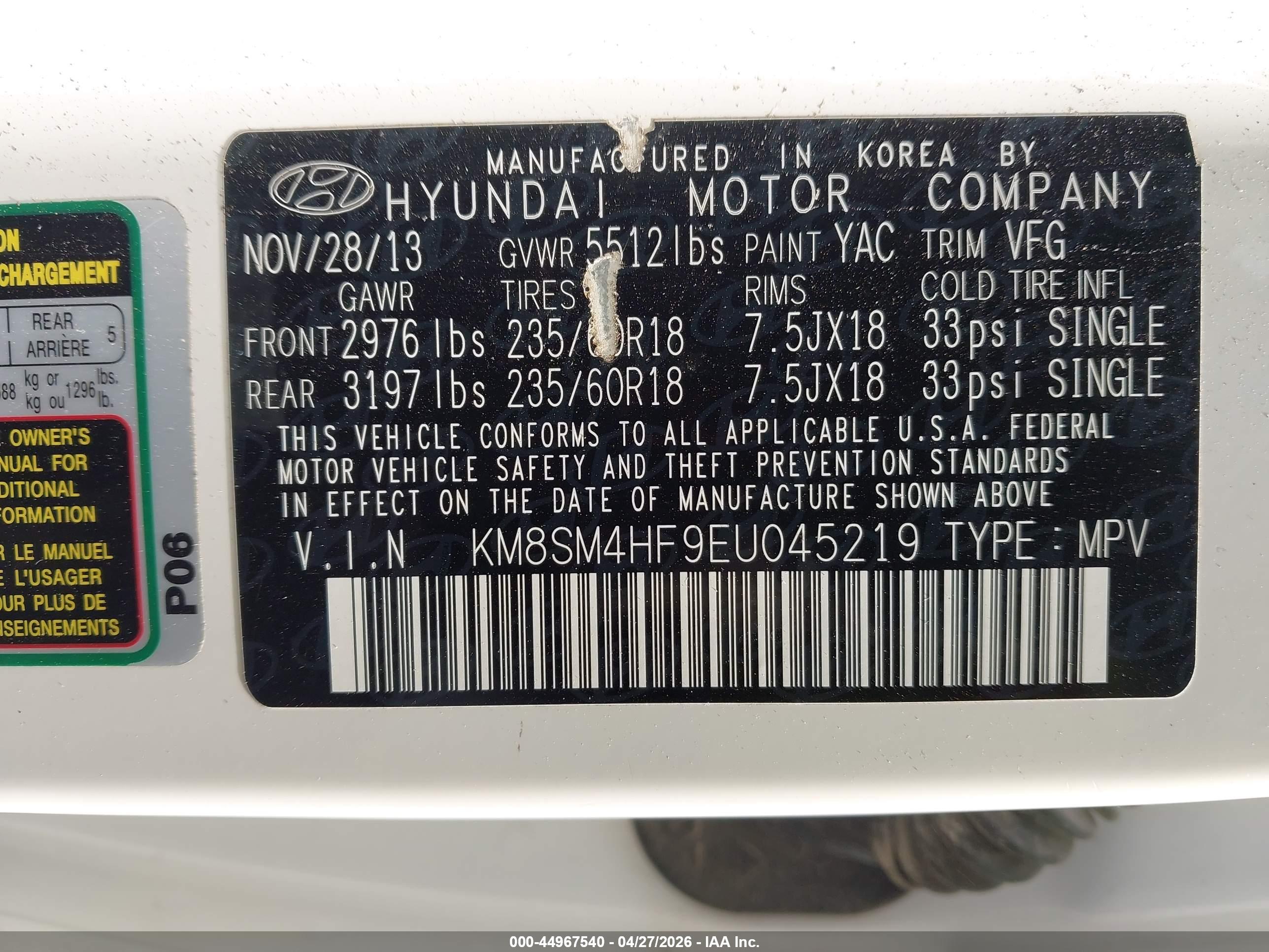 HYUNDAI SANTA image 9