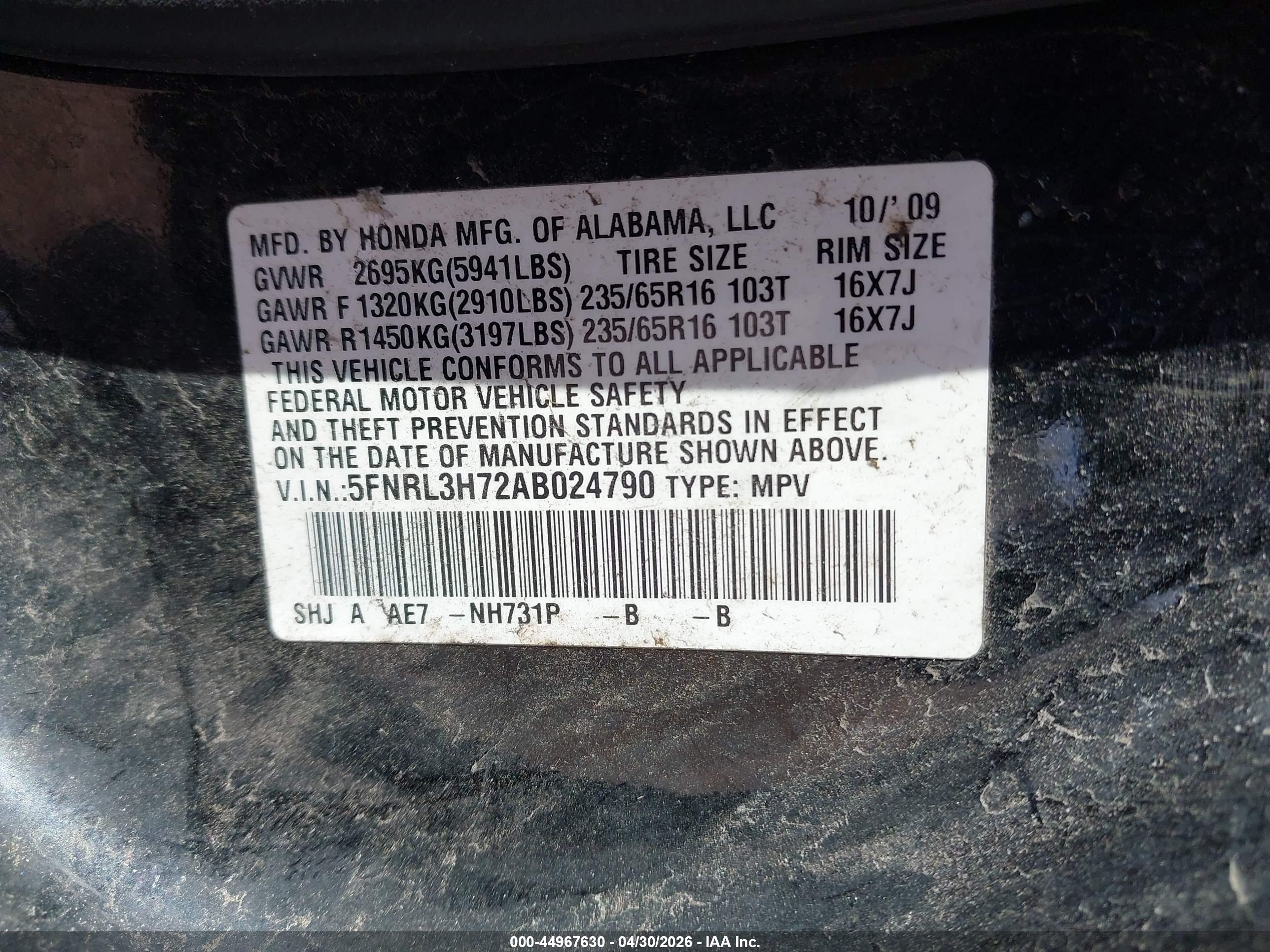 HONDA ODYSSEY image 9