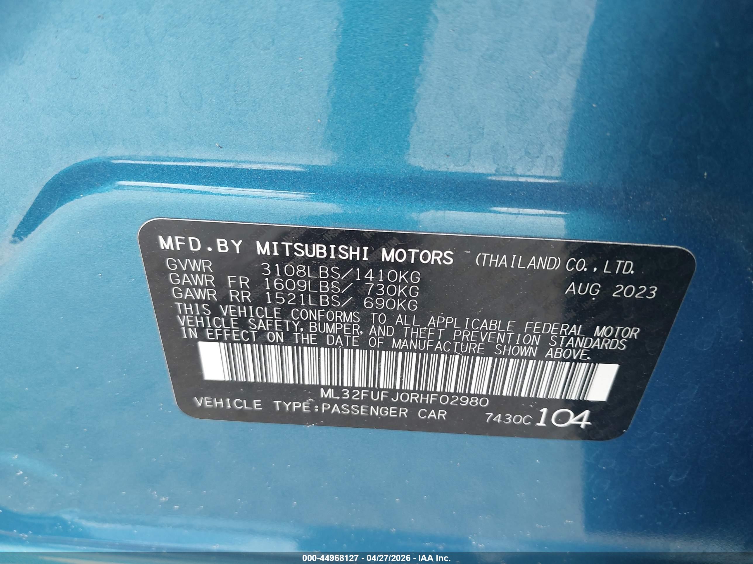 MITSUBISHI MIRAGE image 9