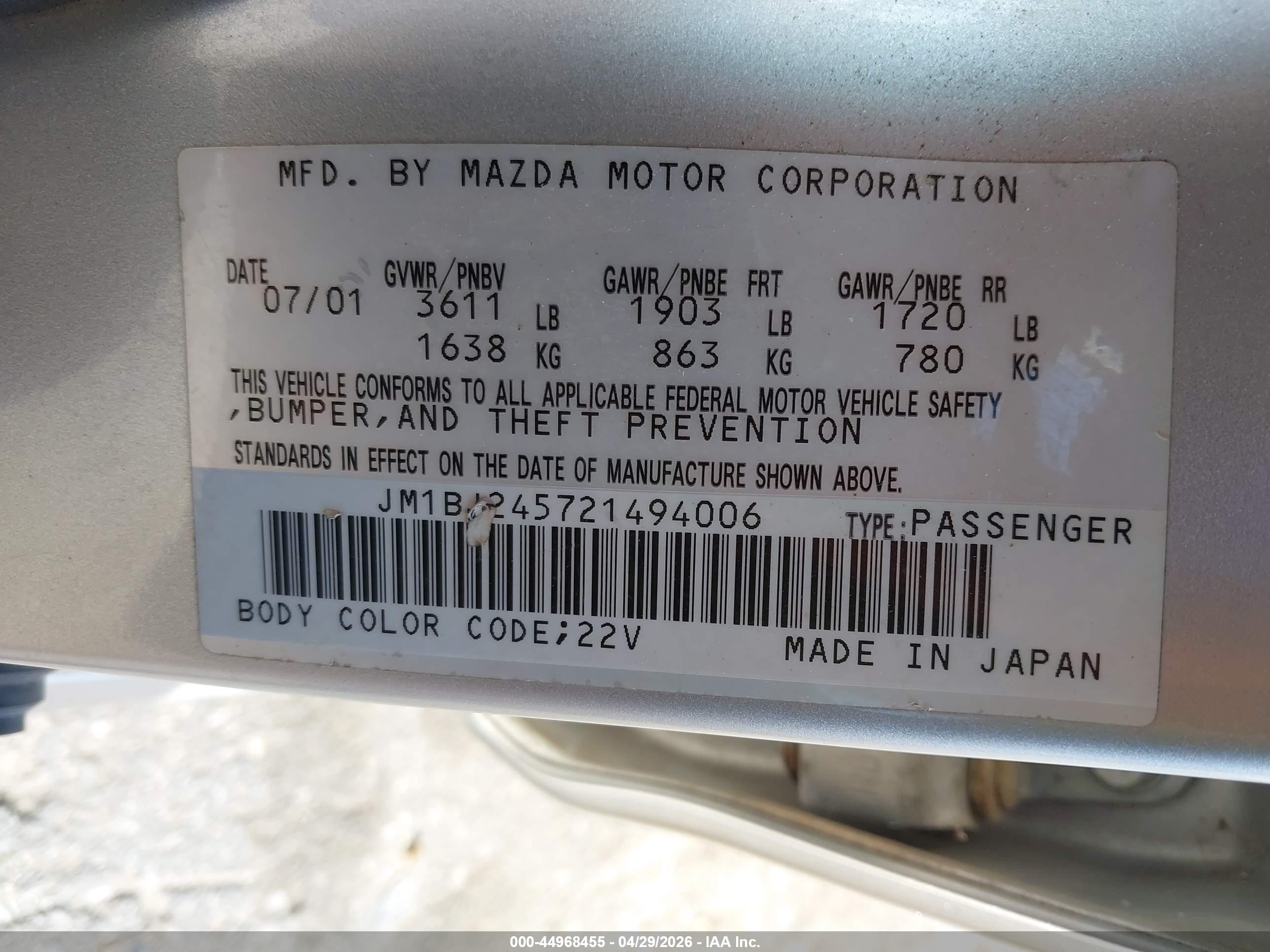 MAZDA PROTEGE5 image 9