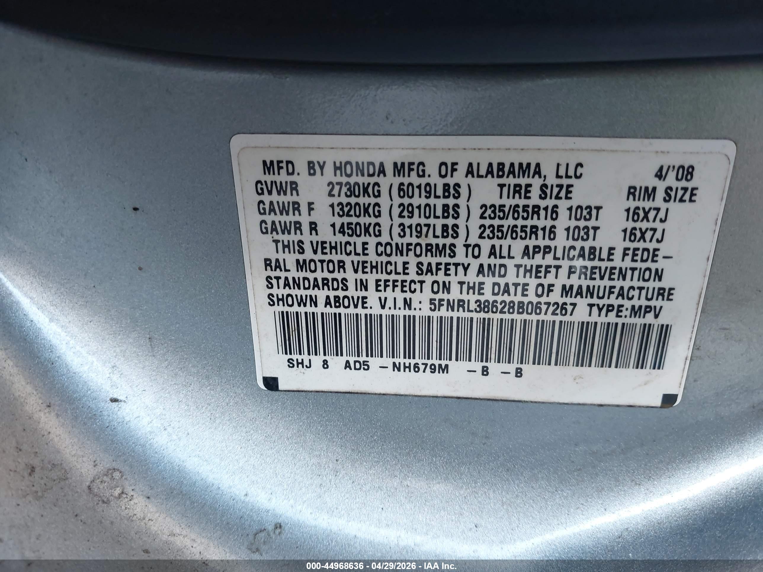HONDA ODYSSEY image 9