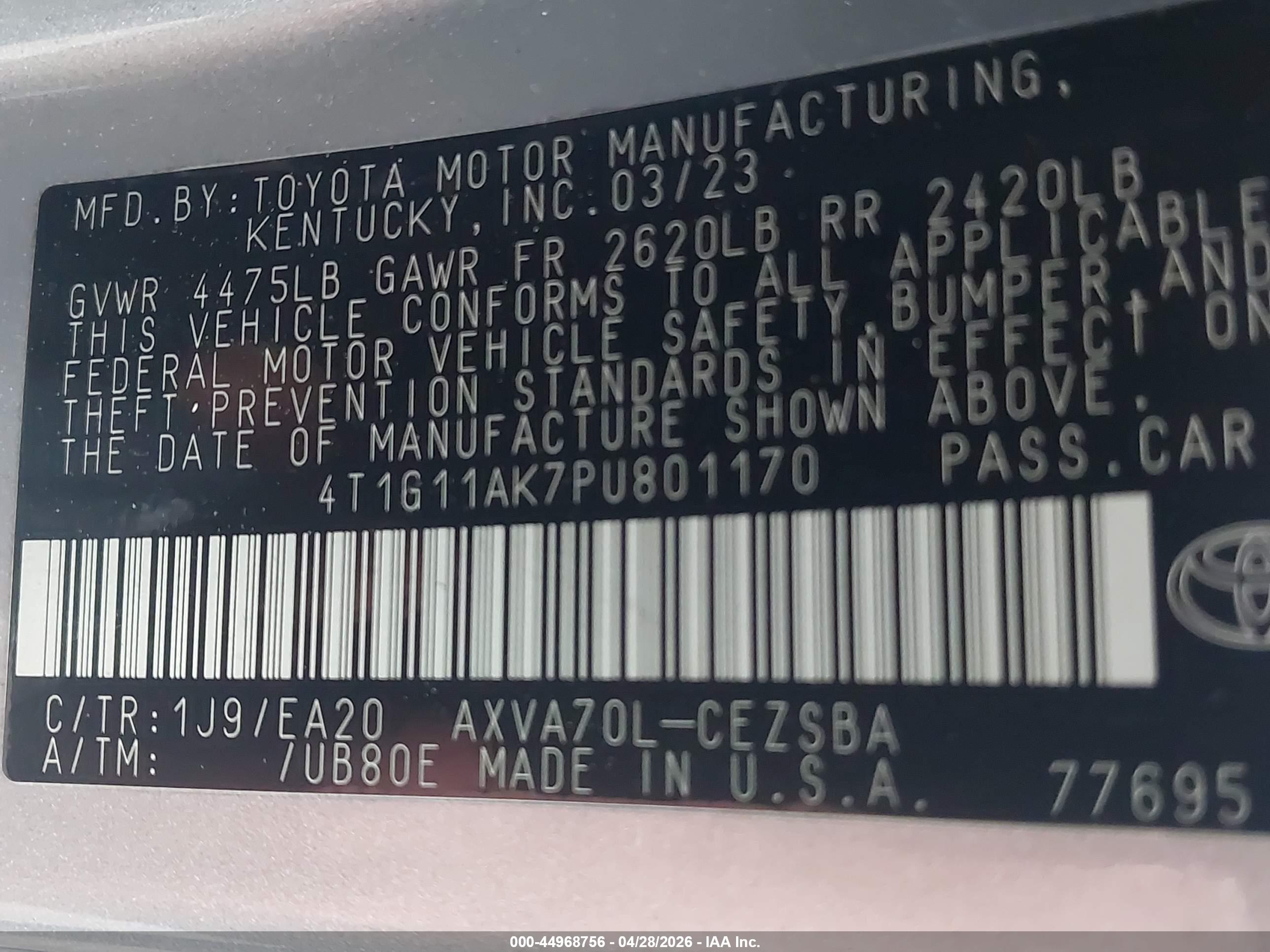 TOYOTA CAMRY image 9