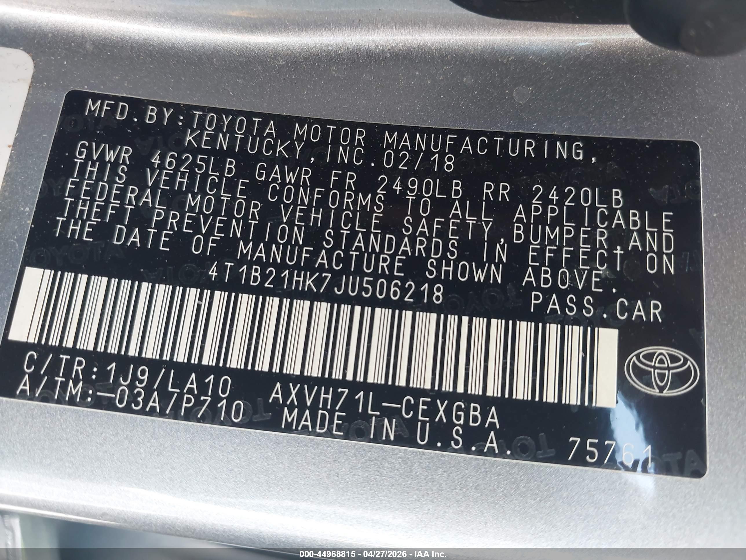 TOYOTA CAMRY image 9