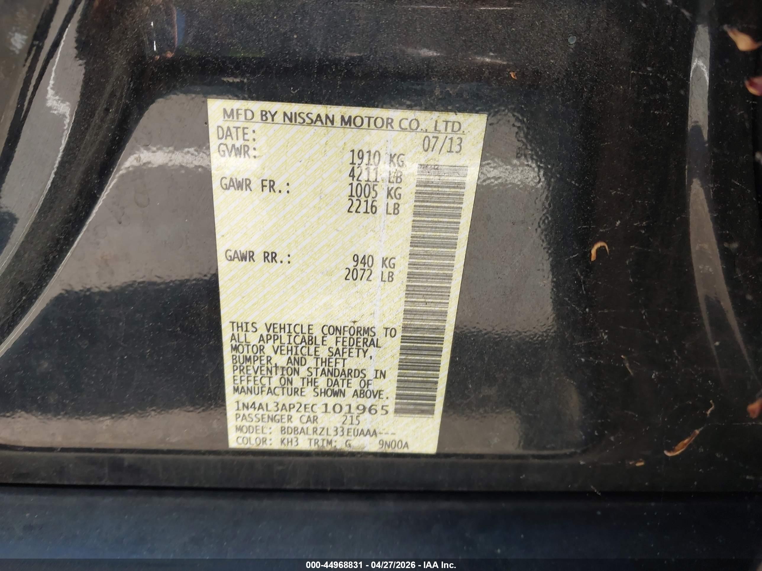 NISSAN ALTIMA image 9