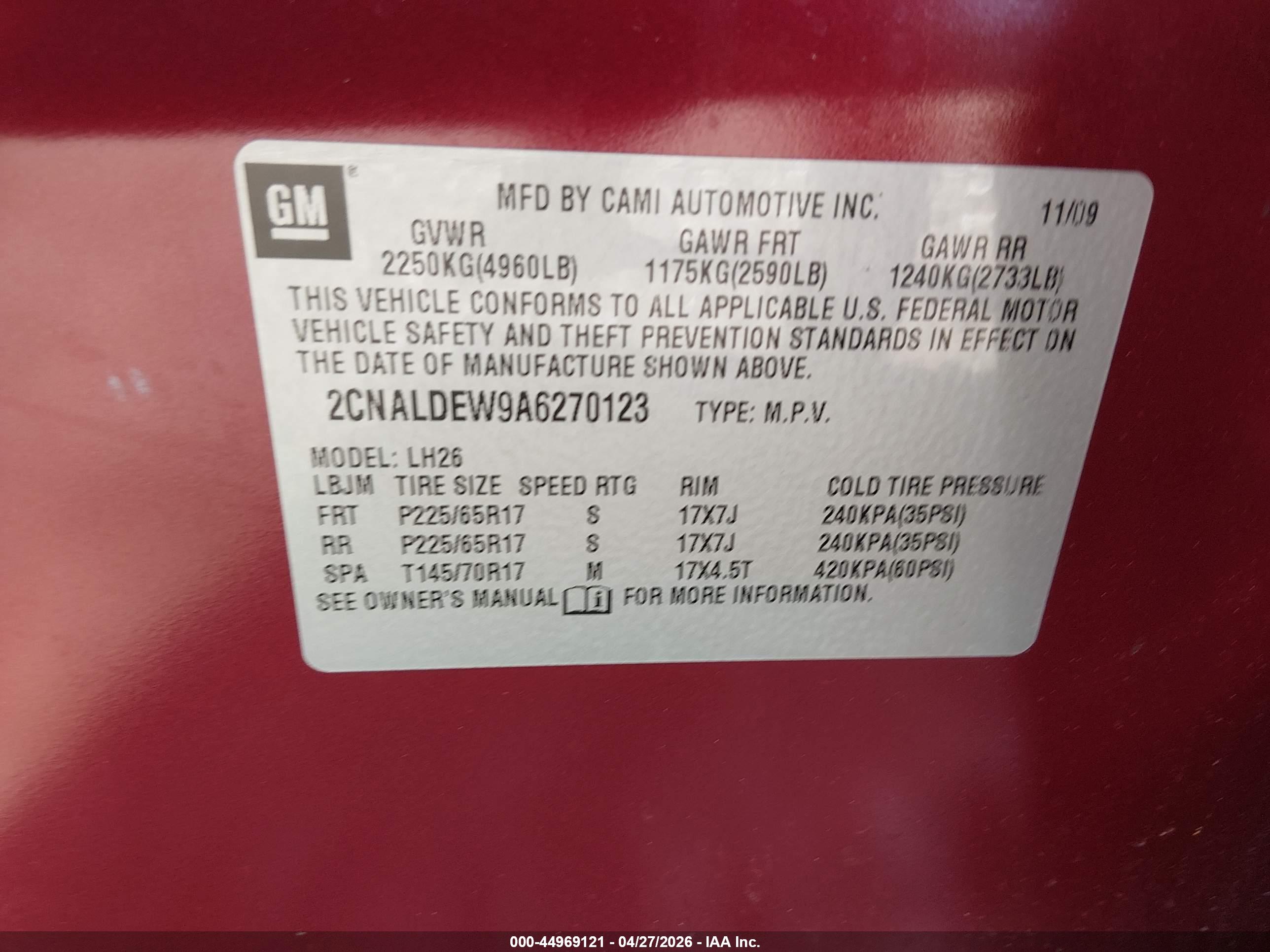 CHEVROLET EQUINOX image 9