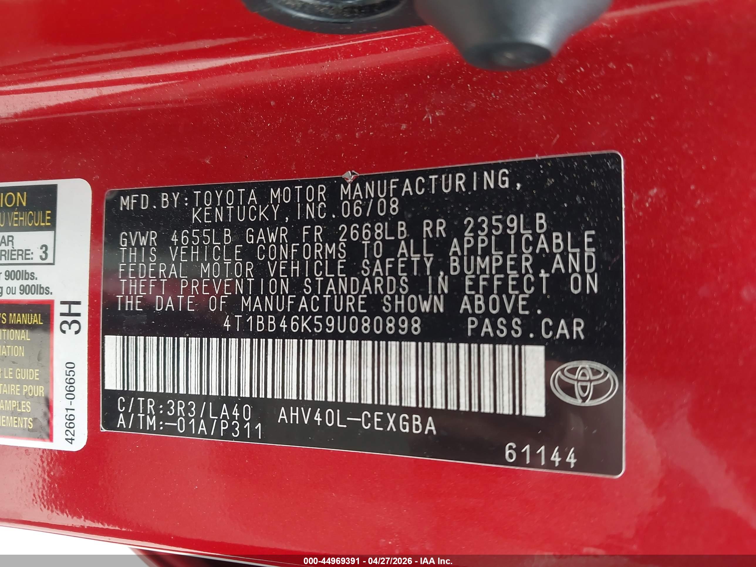 TOYOTA CAMRY image 9