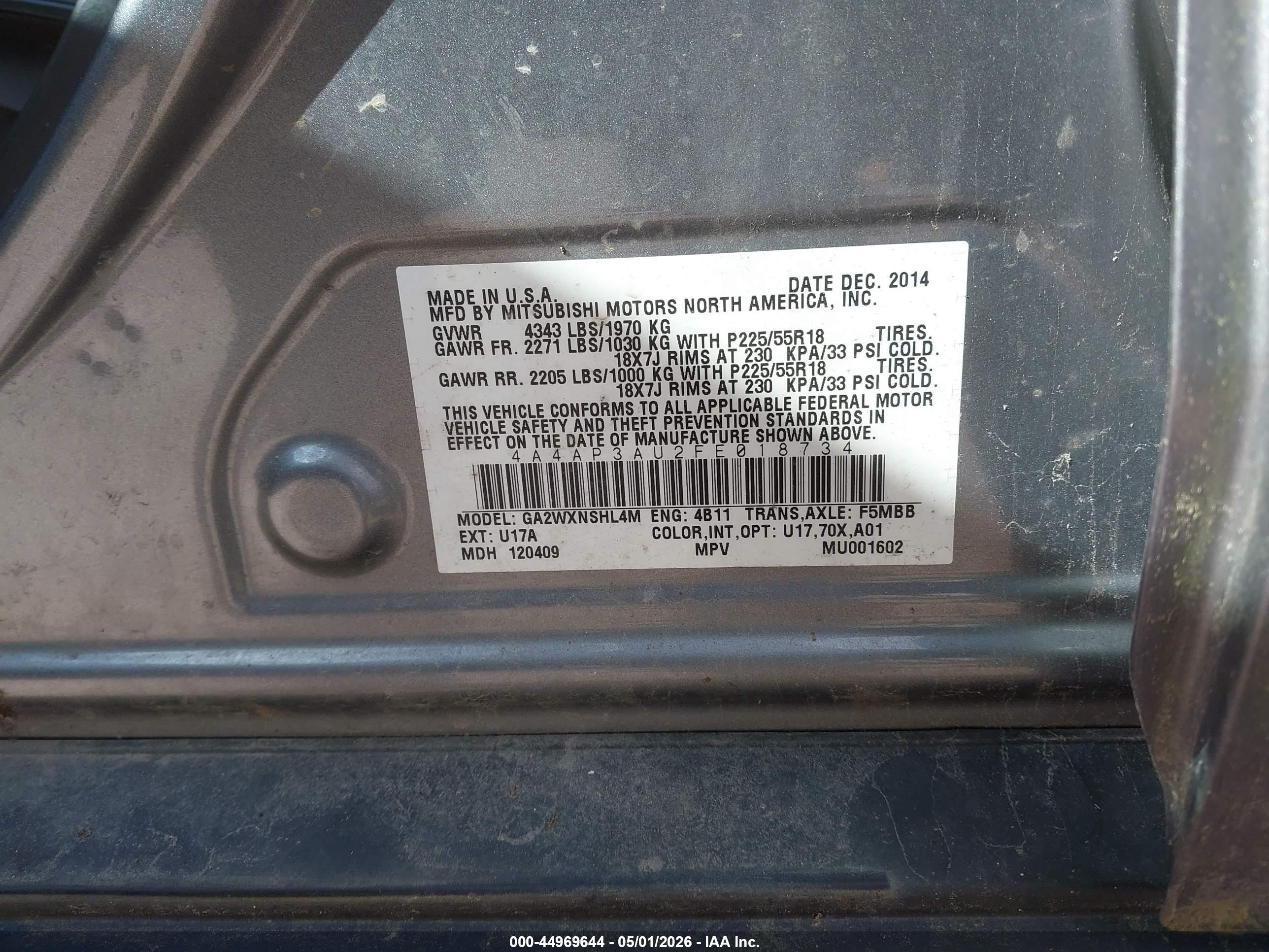 MITSUBISHI OUTLANDER image 9