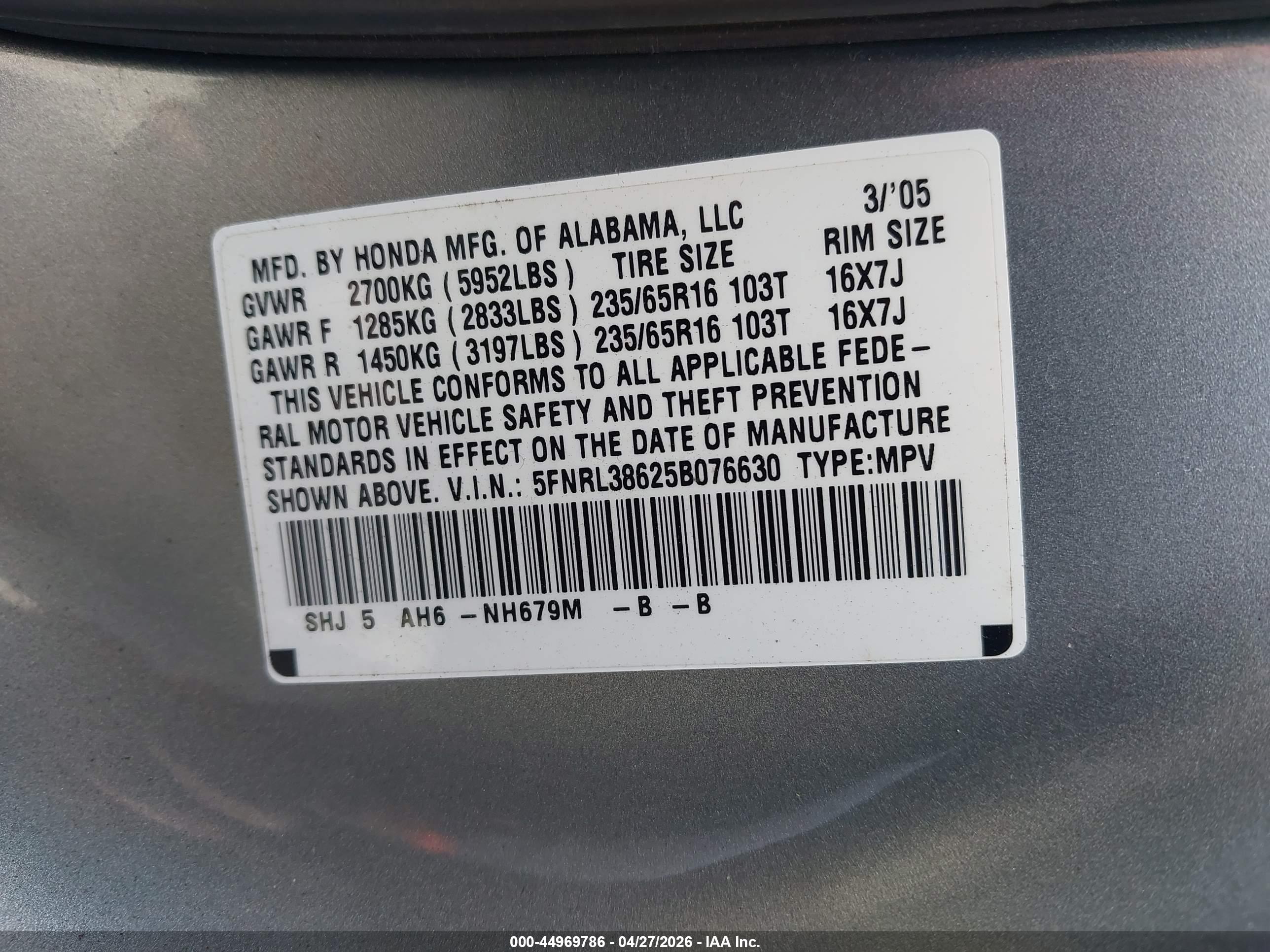 HONDA ODYSSEY image 9