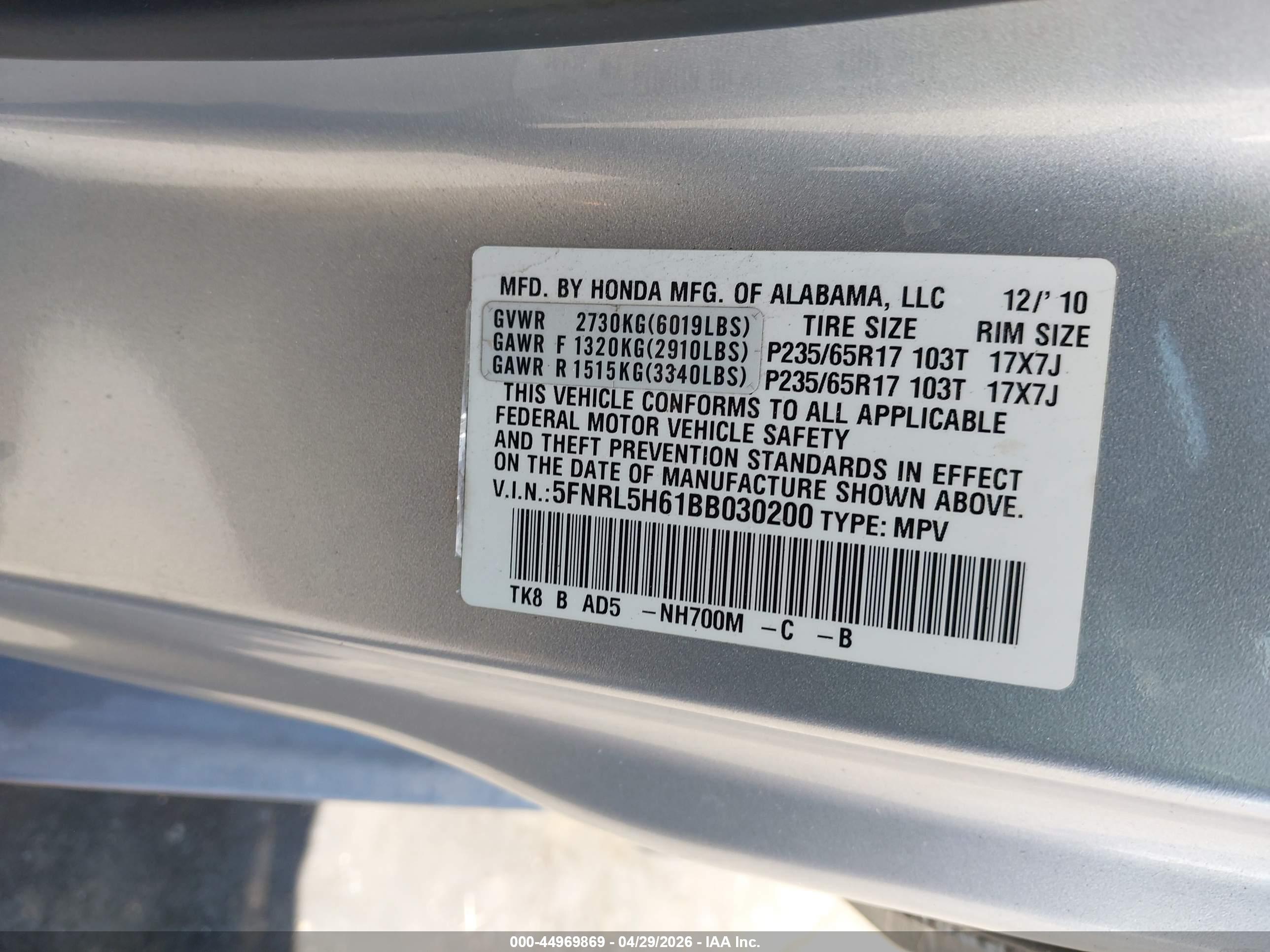 HONDA ODYSSEY image 9