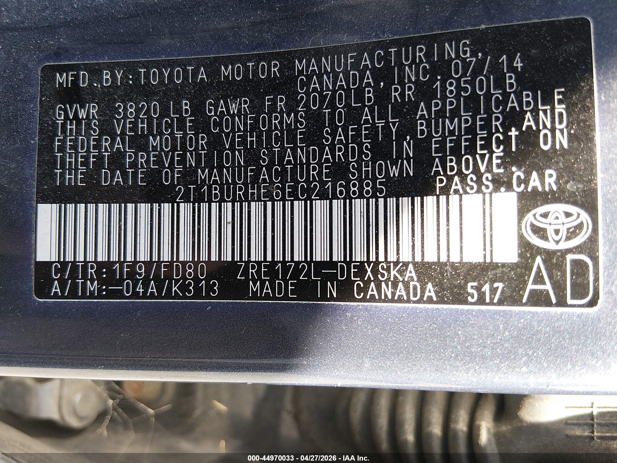 TOYOTA COROLLA image 9