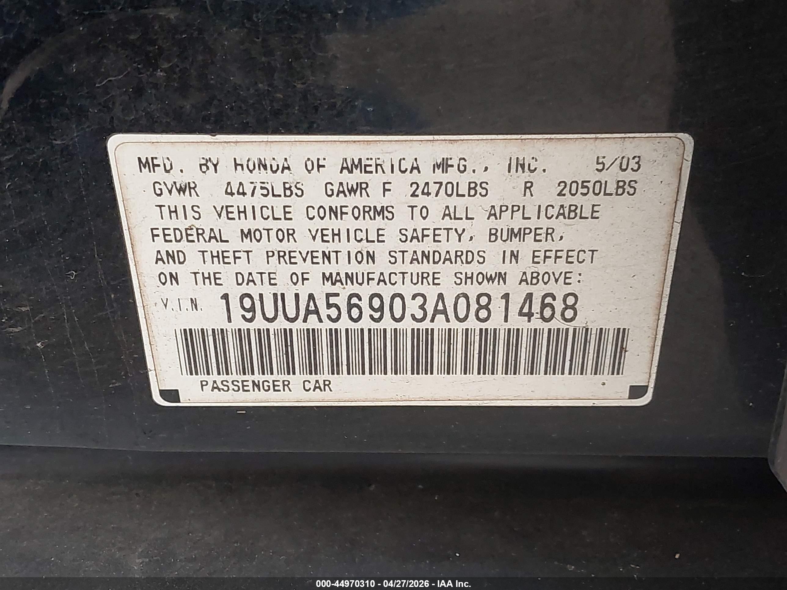 ACURA TL image 9