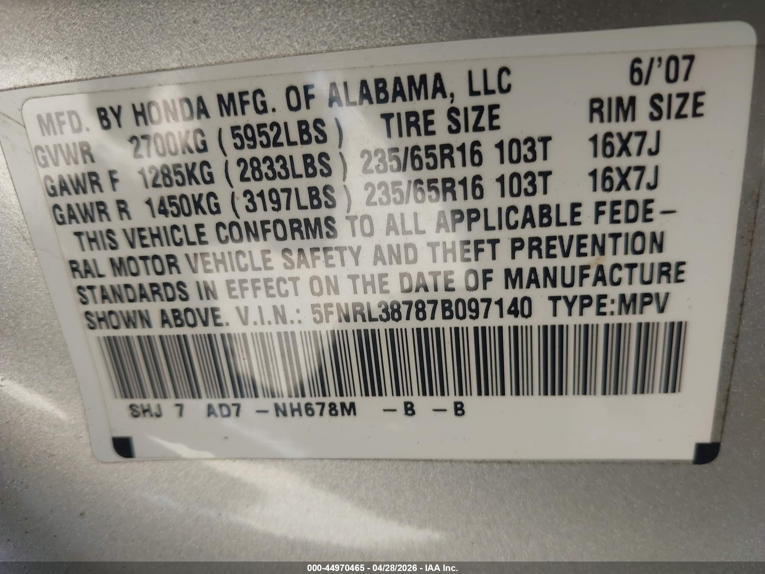 HONDA ODYSSEY image 9