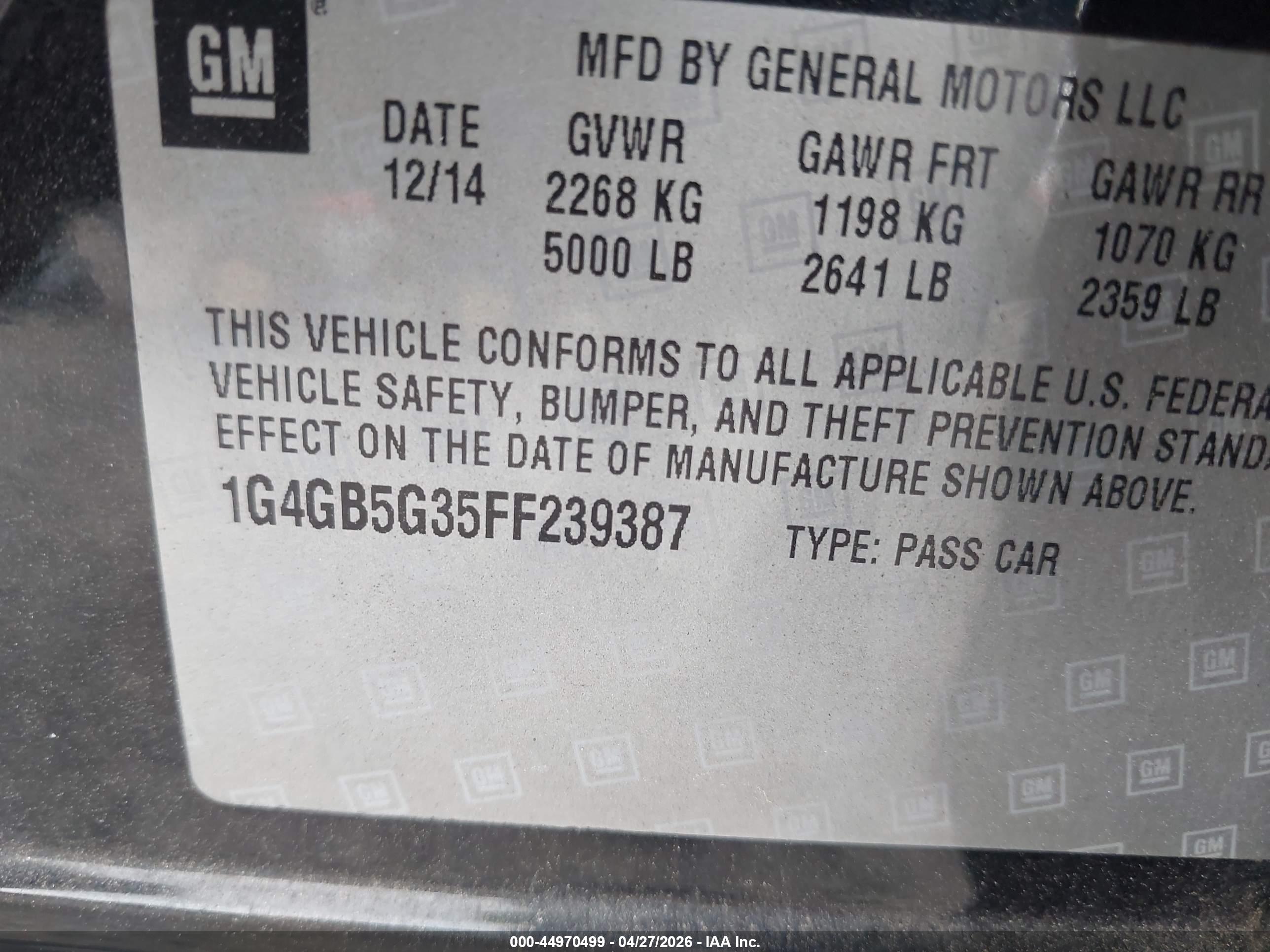 BUICK LACROSSE image 9