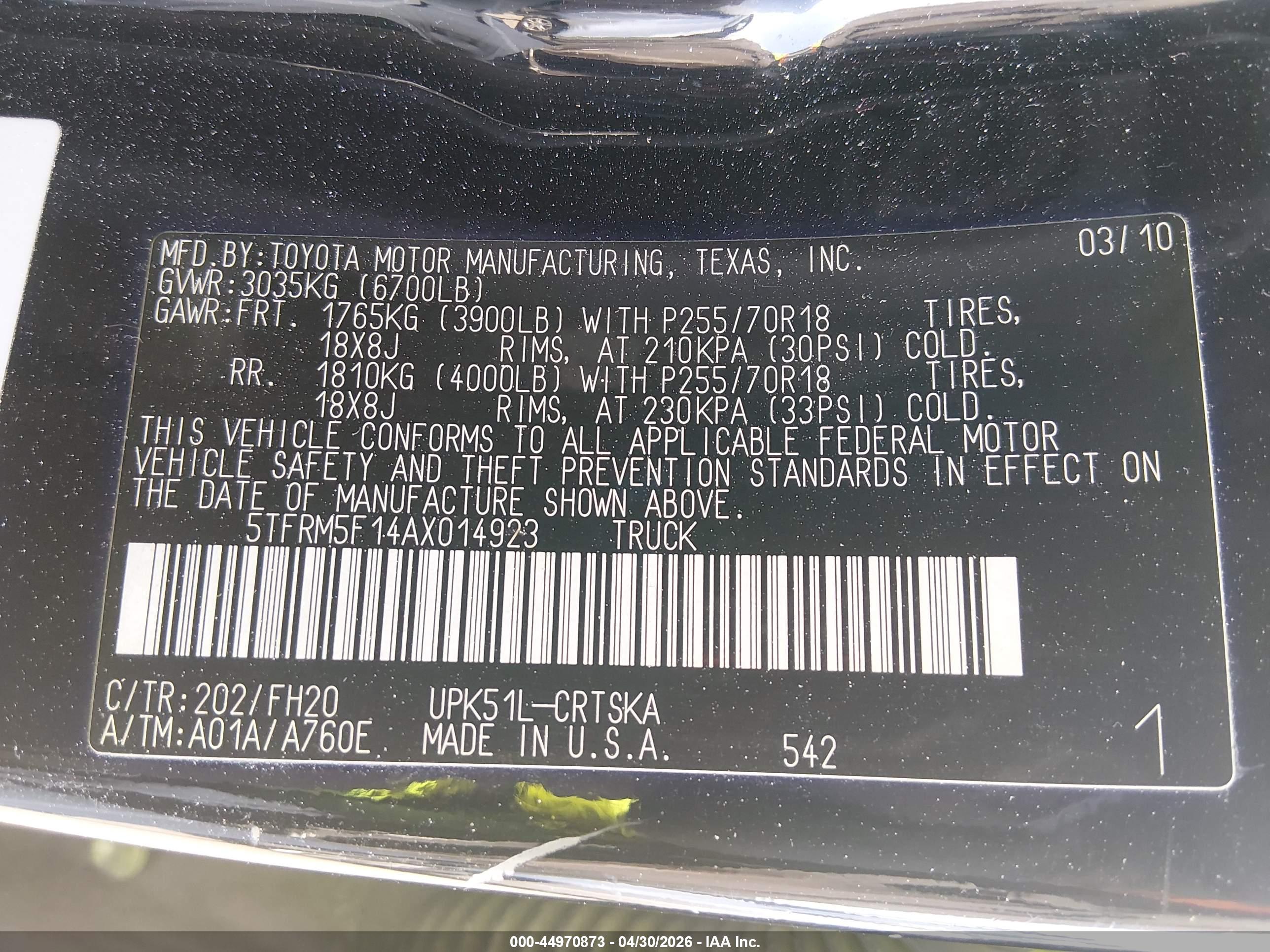 TOYOTA TUNDRA image 9