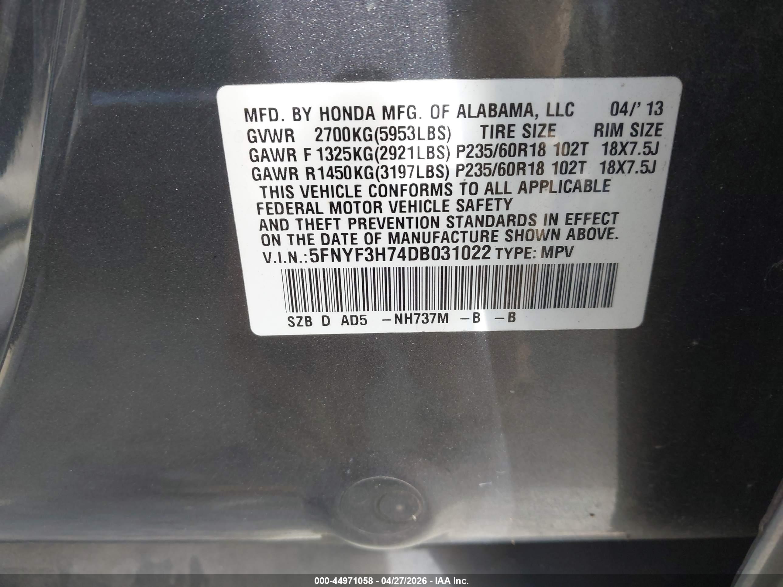 HONDA PILOT image 9