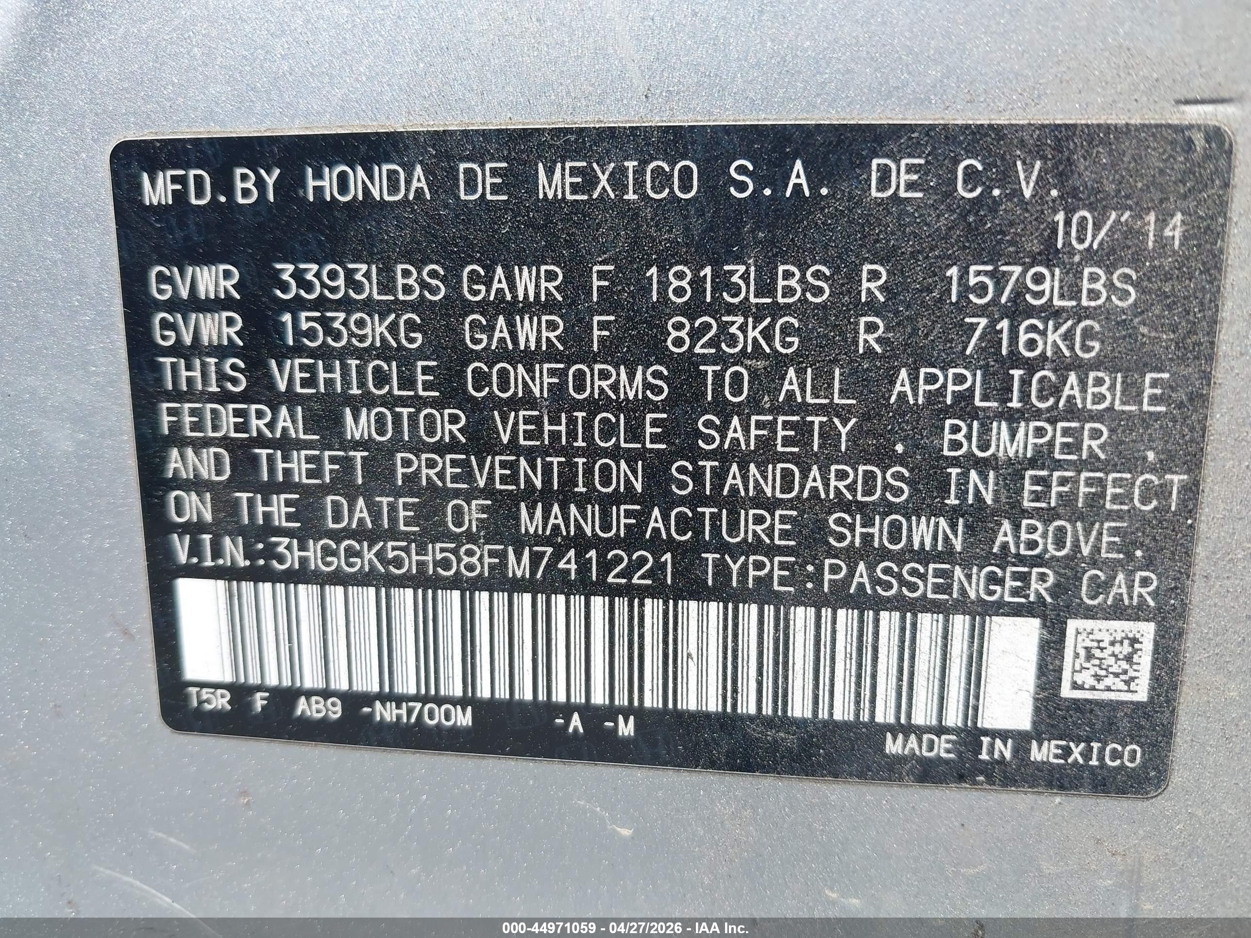 HONDA FIT image 9