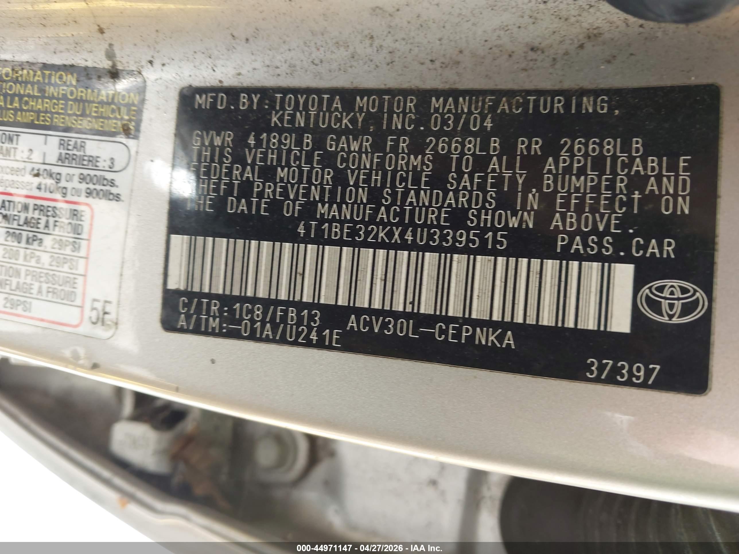 TOYOTA CAMRY image 9