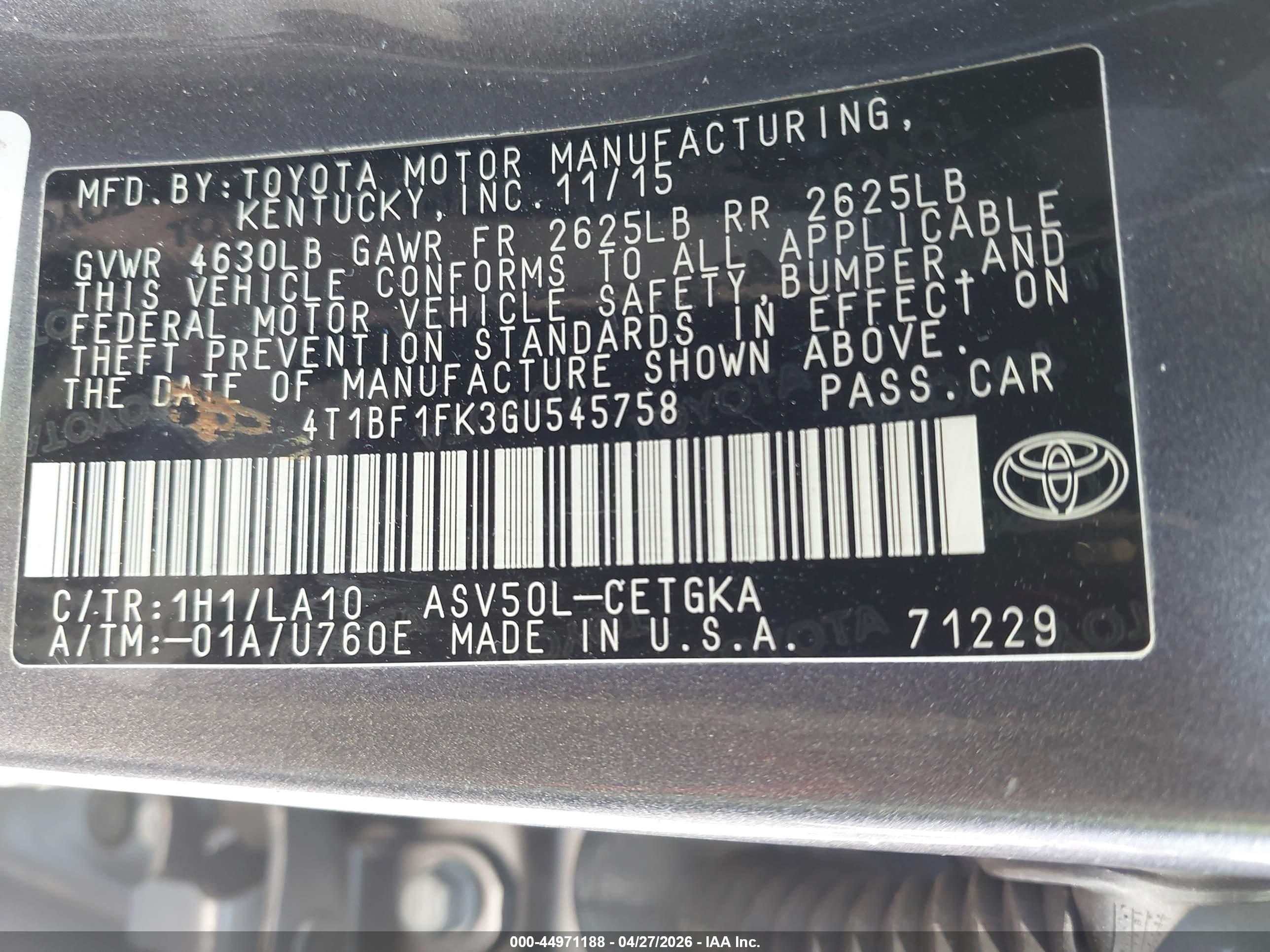 TOYOTA CAMRY image 9