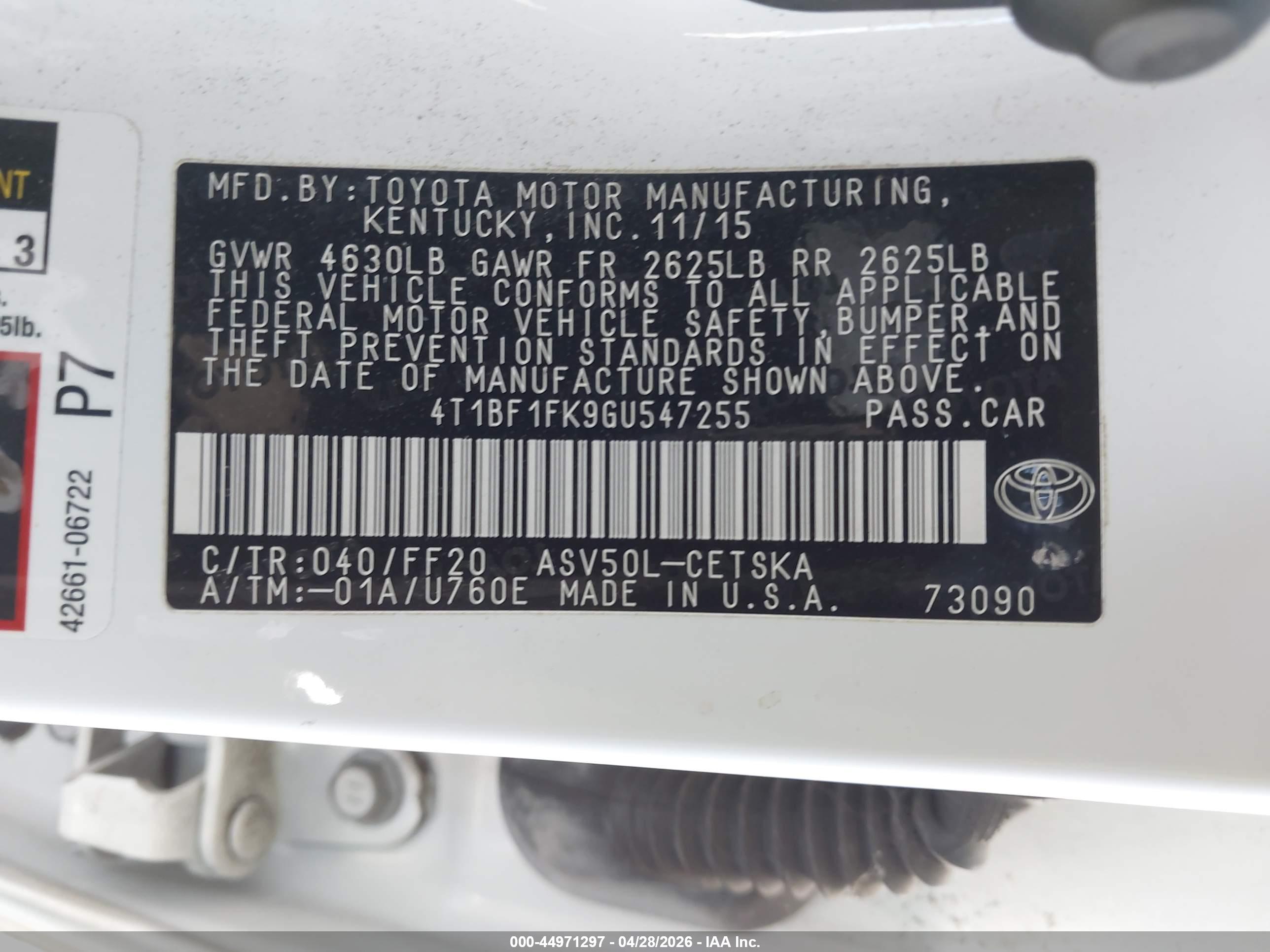 TOYOTA CAMRY image 9