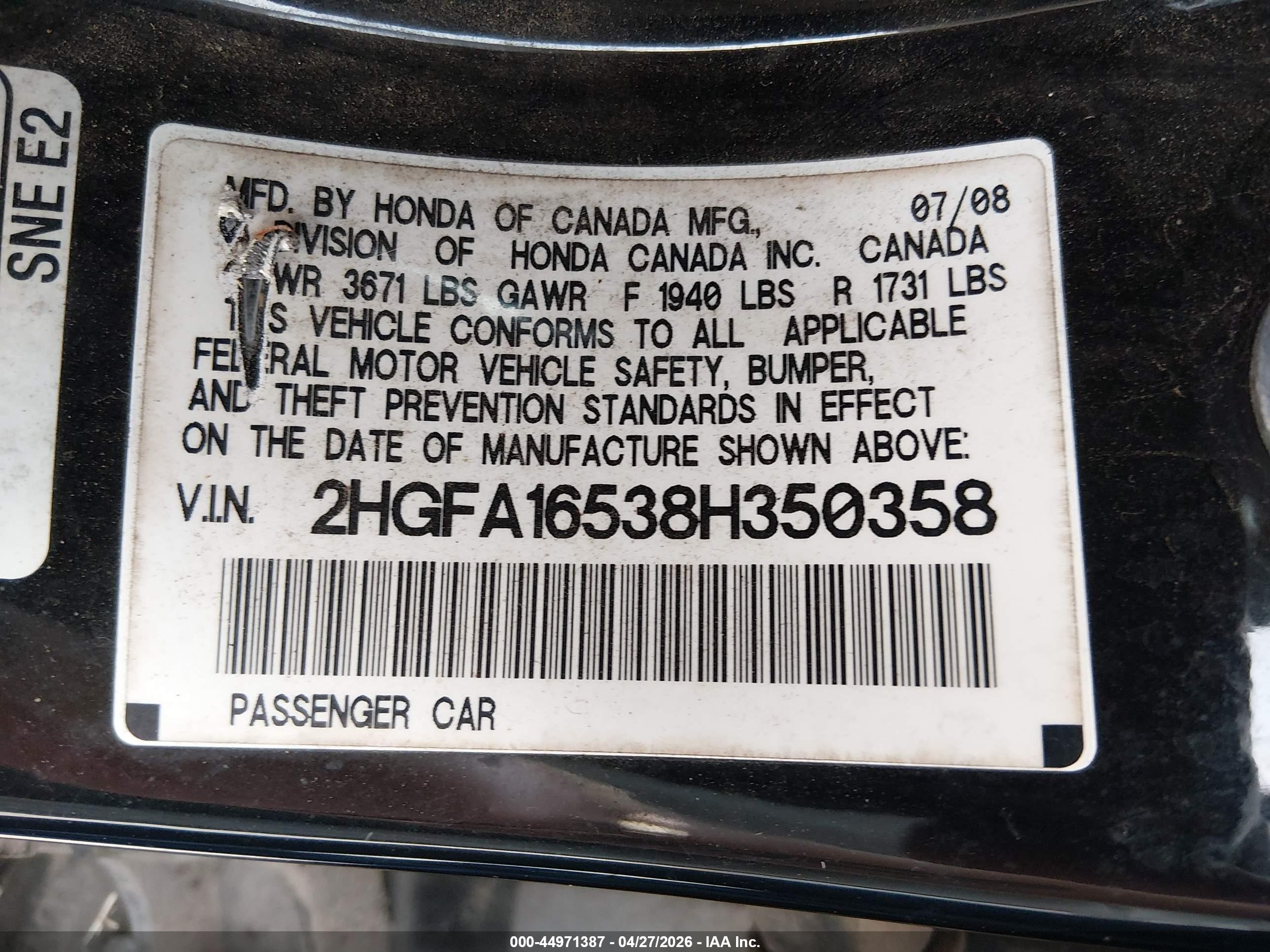 HONDA CIVIC image 9