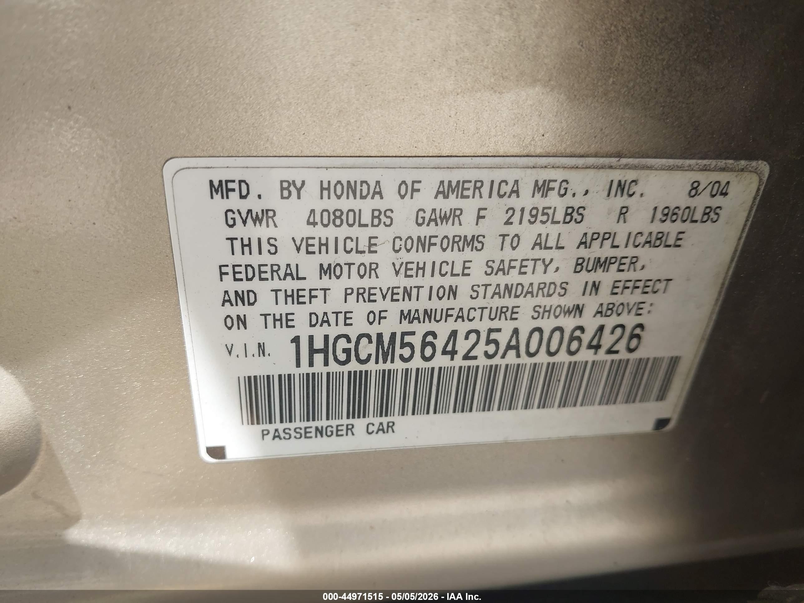 HONDA ACCORD image 9