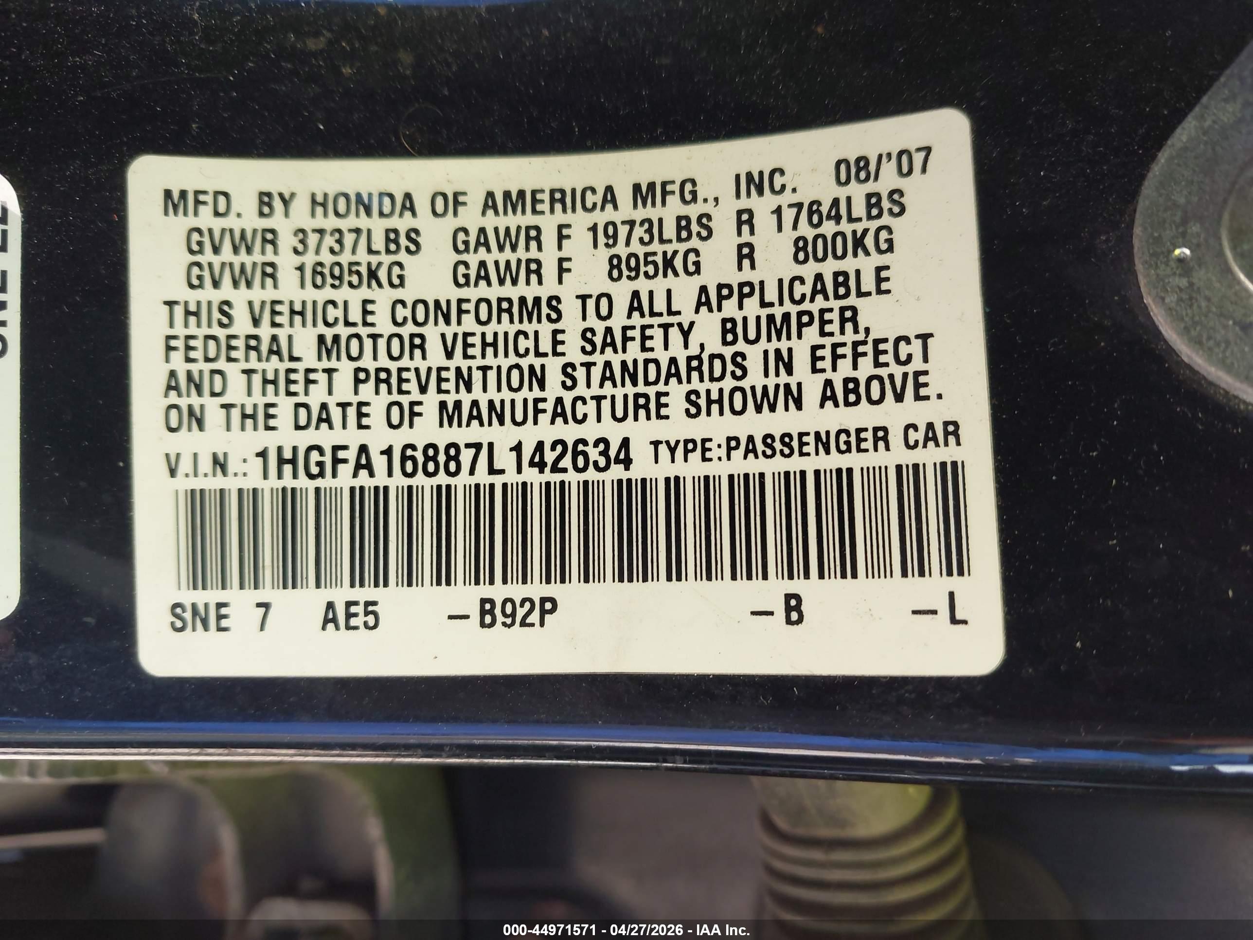 HONDA CIVIC image 9