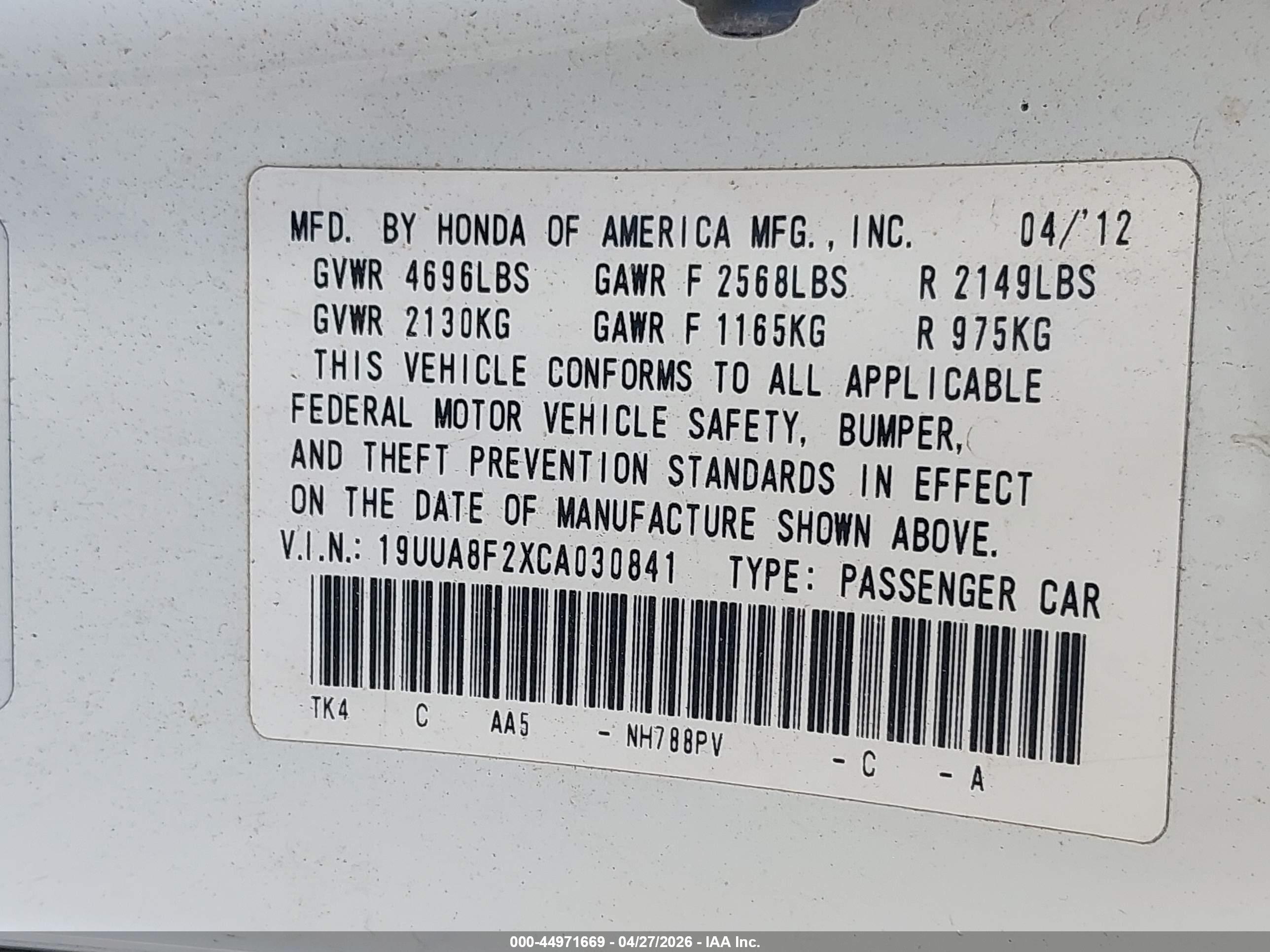 ACURA TL image 9