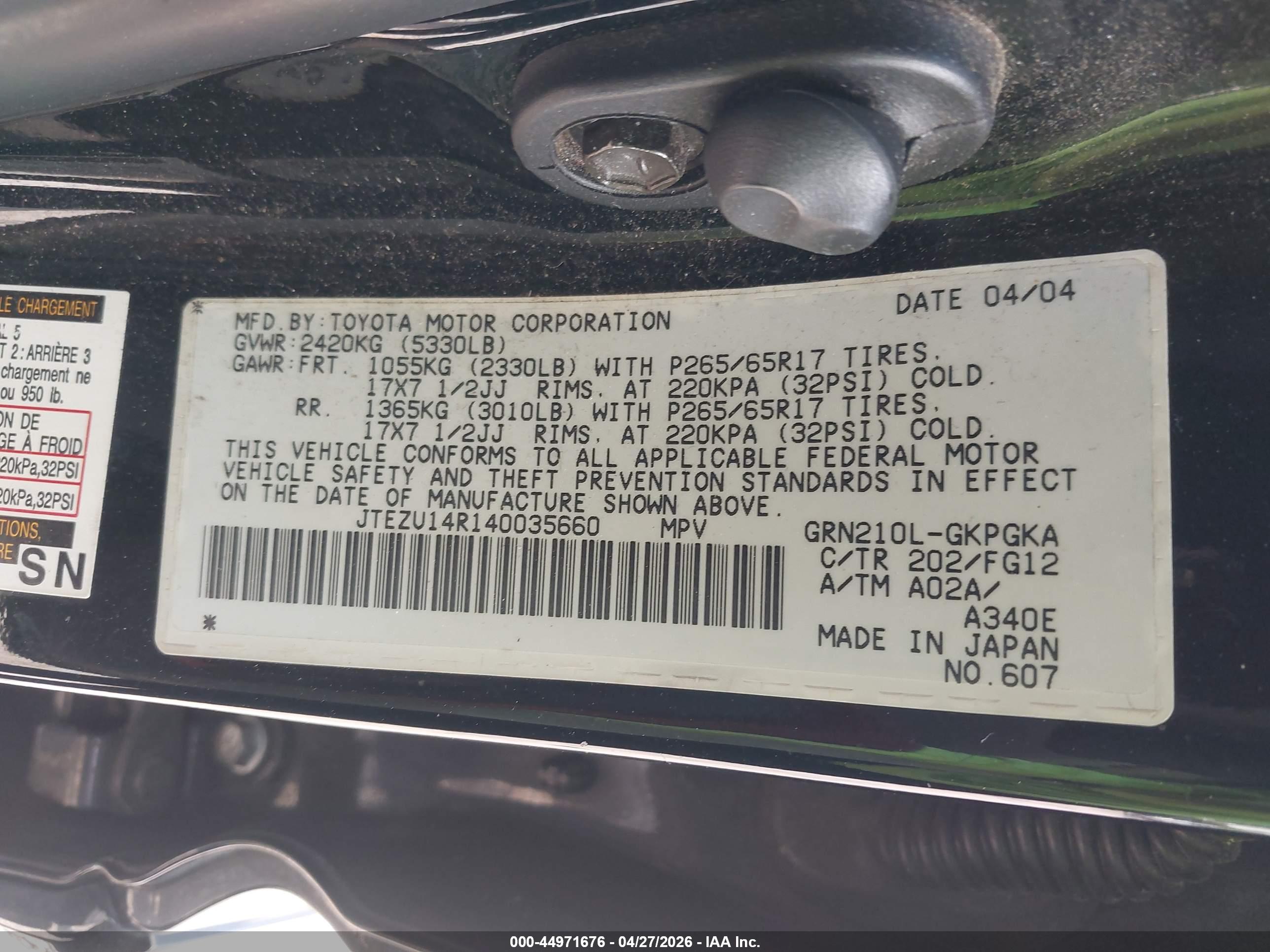 TOYOTA 4RUNNER image 9