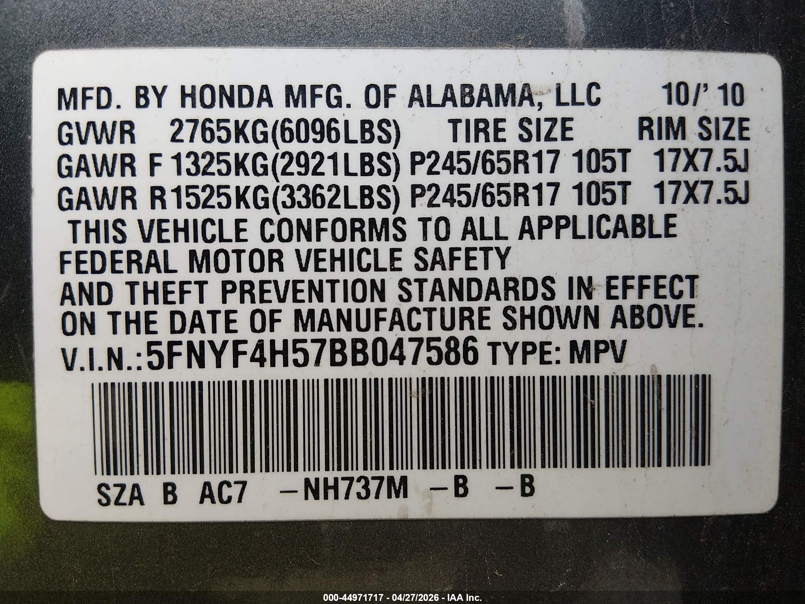 HONDA PILOT image 9