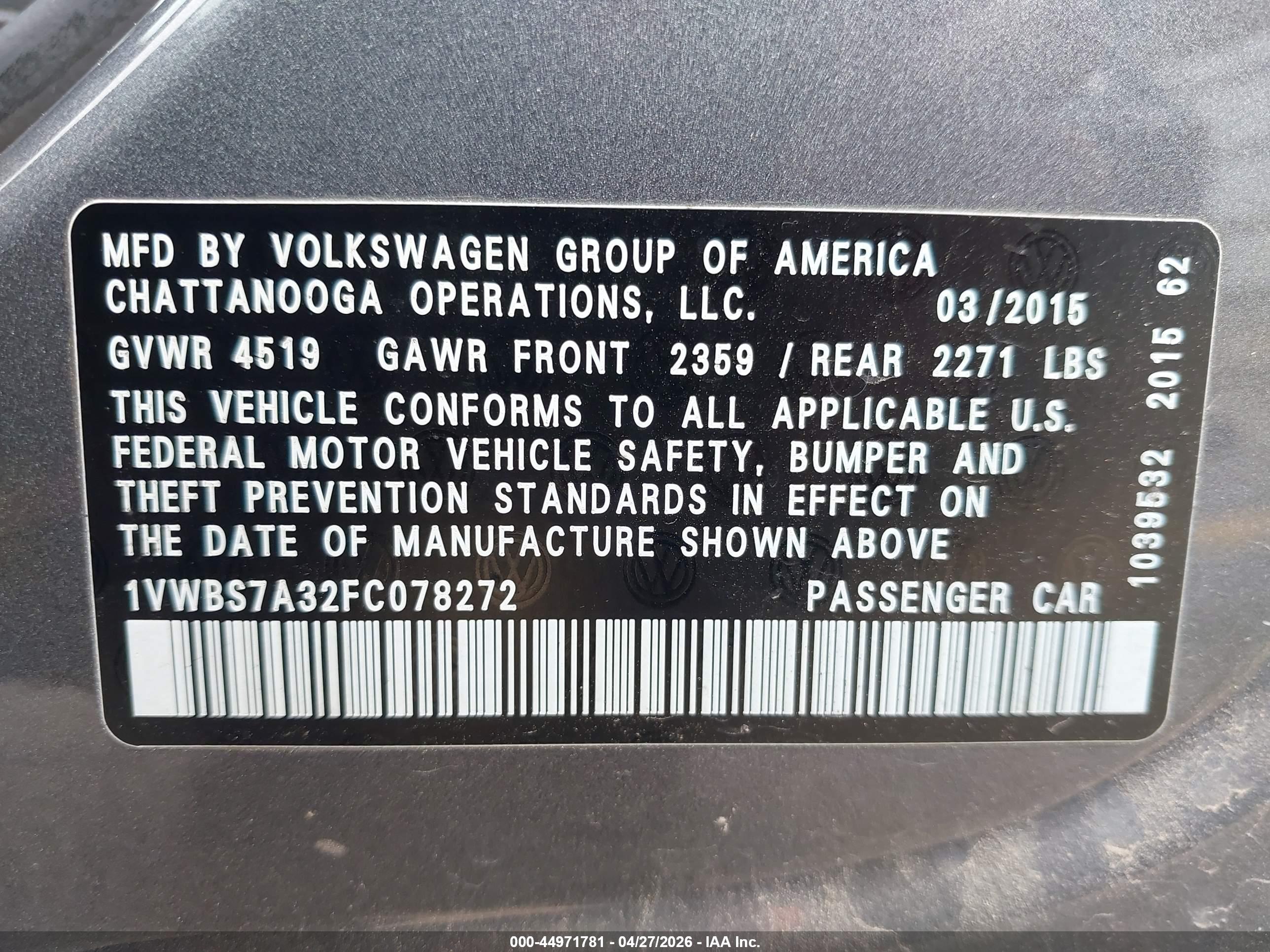 VOLKSWAGEN PASSAT image 9