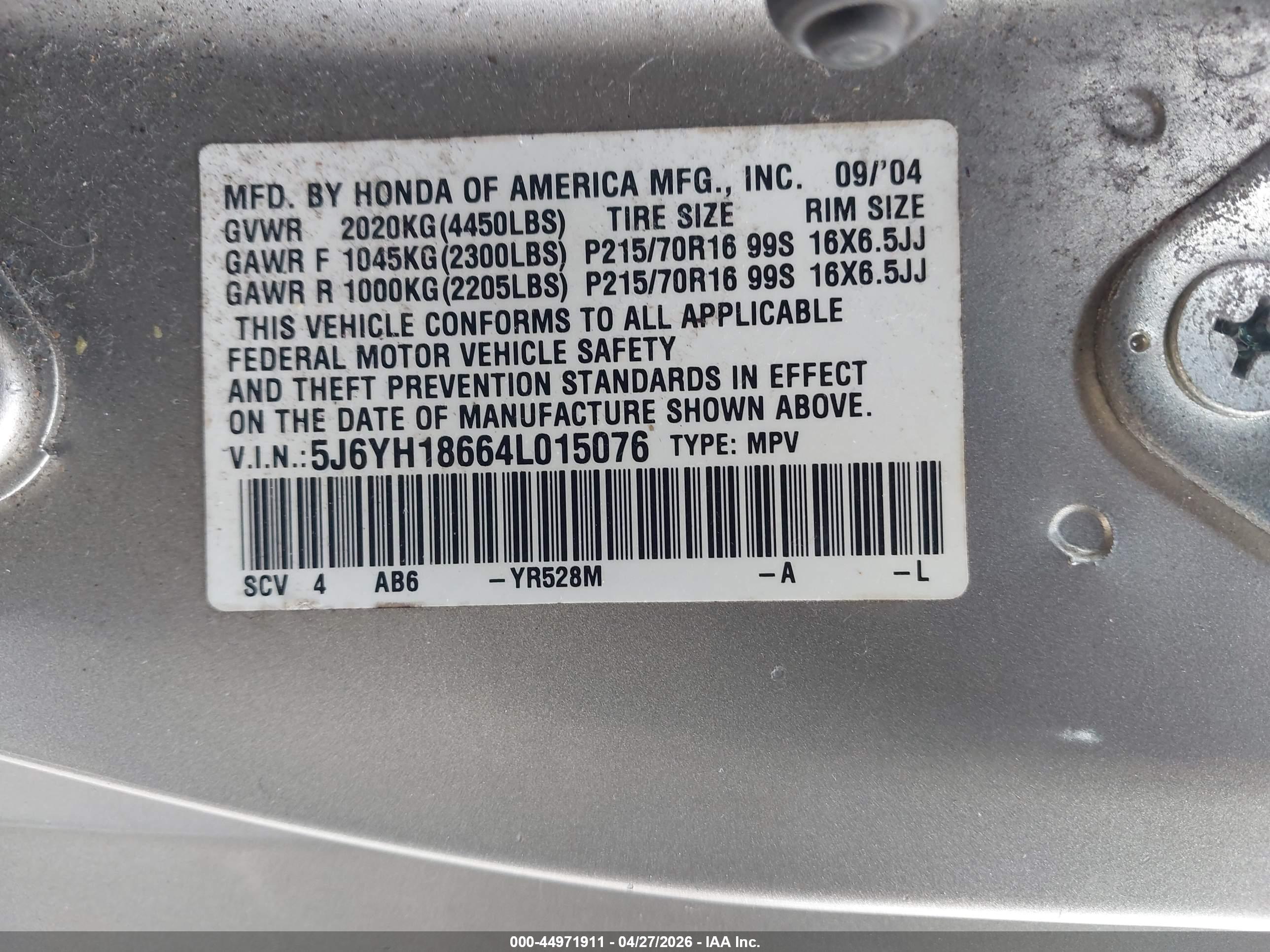 HONDA ELEMENT image 9