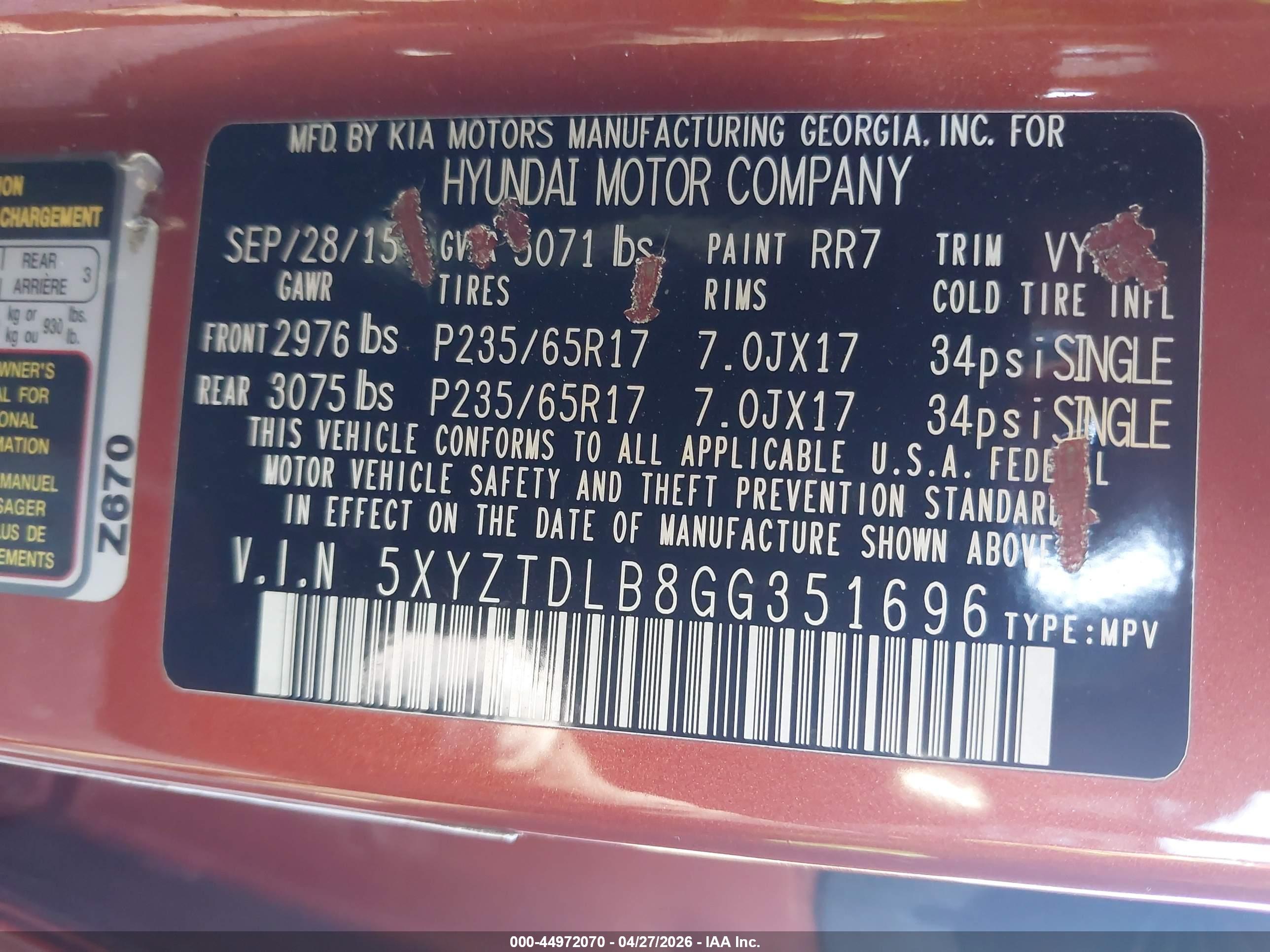 HYUNDAI SANTA image 9