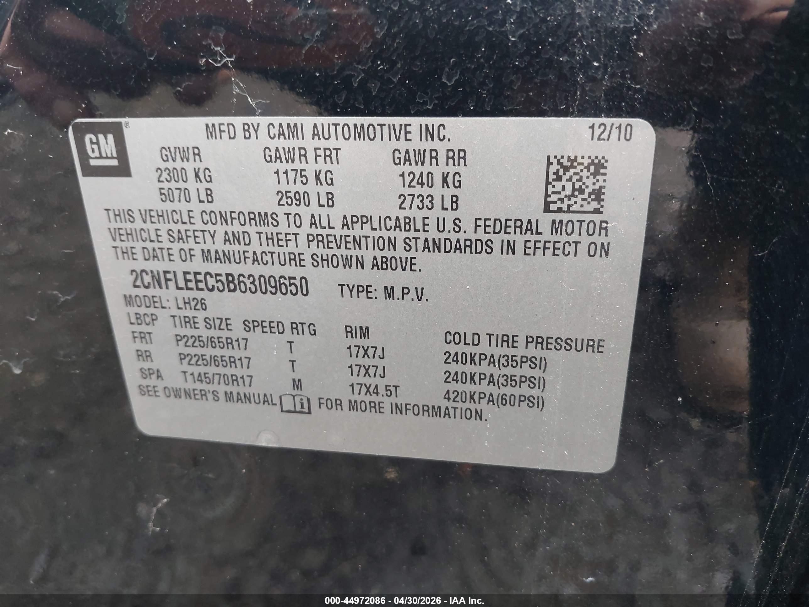 CHEVROLET EQUINOX image 9